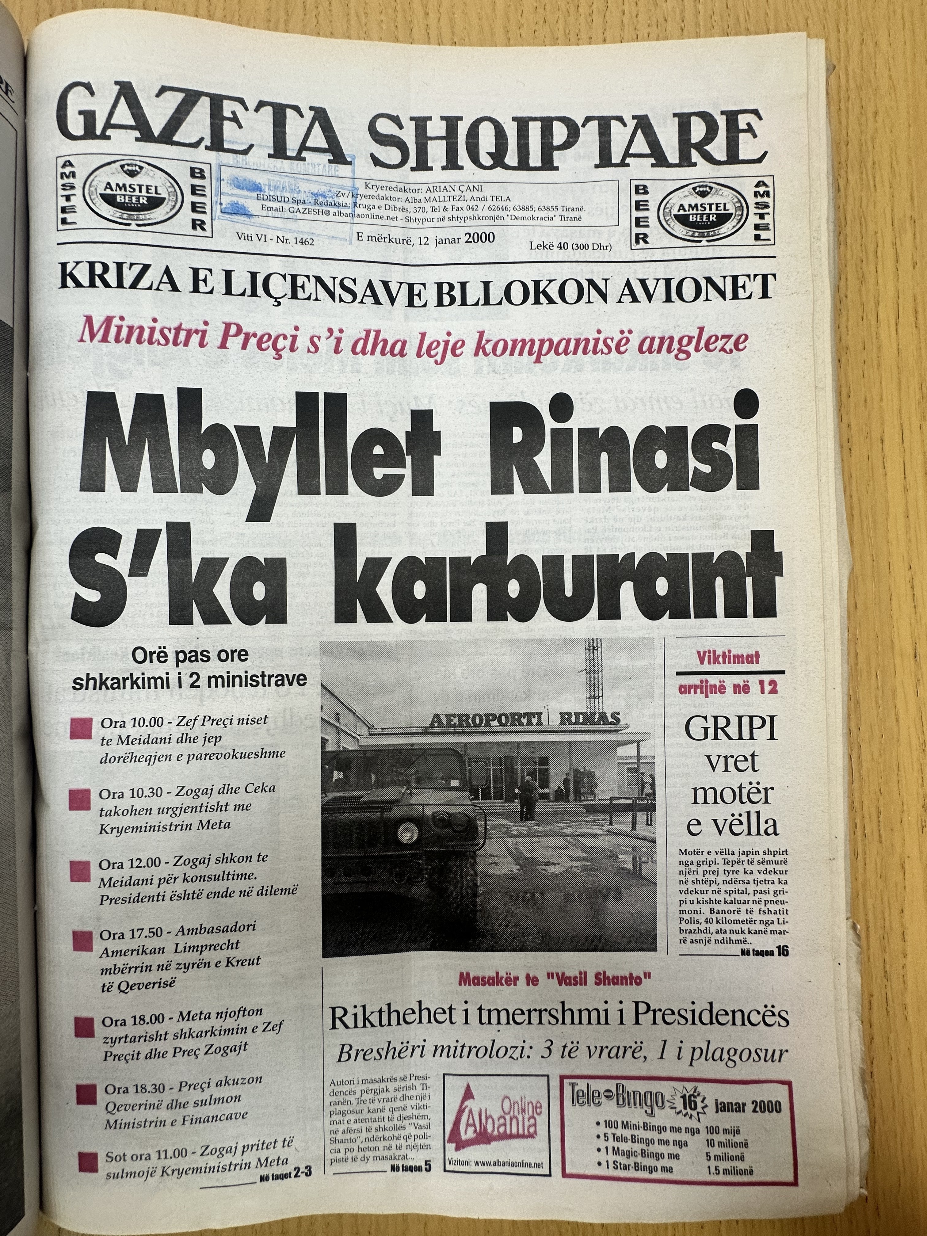 Gazeta Shqiptare 2000-01-12