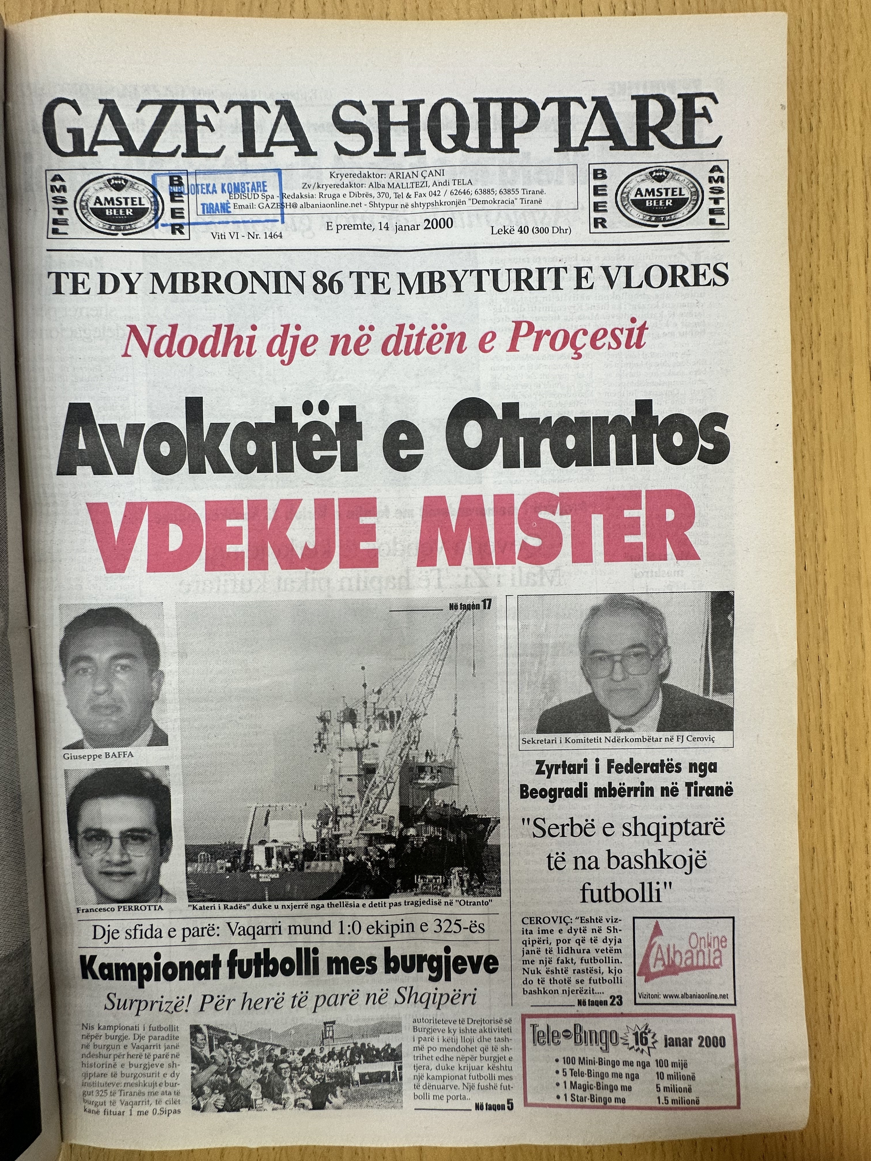 Gazeta Shqiptare 2000-01-14