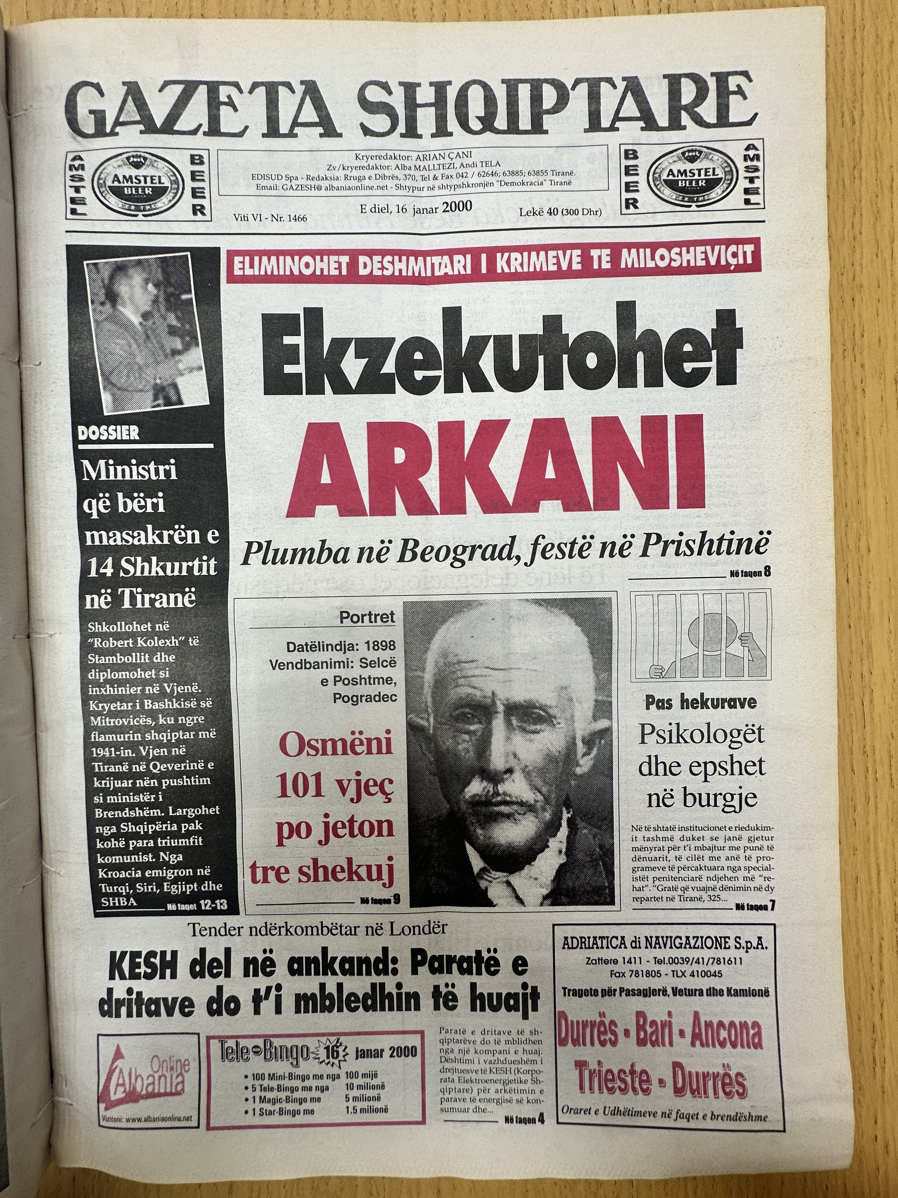 Gazeta Shqiptare 2000-01-16