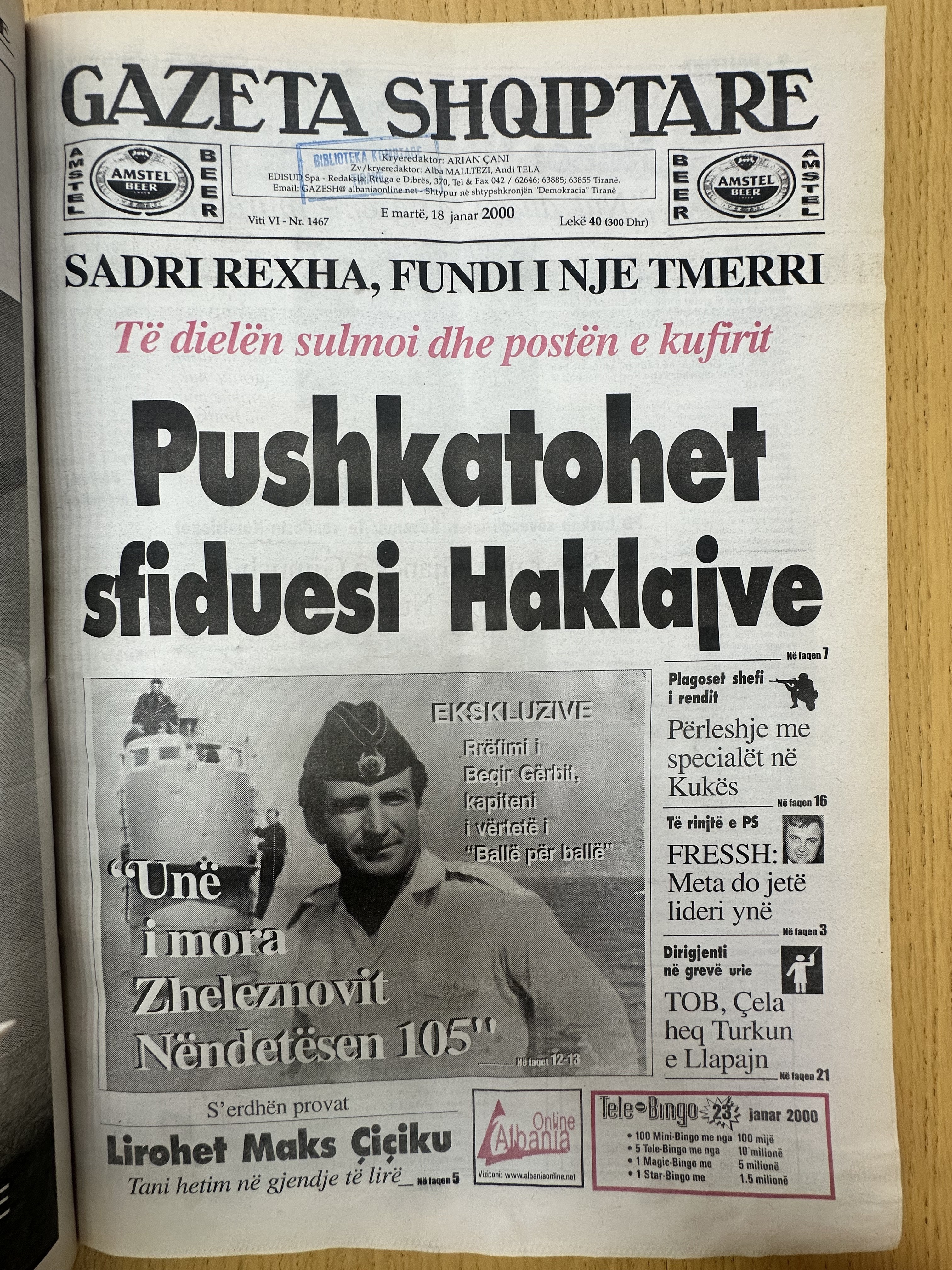 Gazeta Shqiptare 2000-01-18