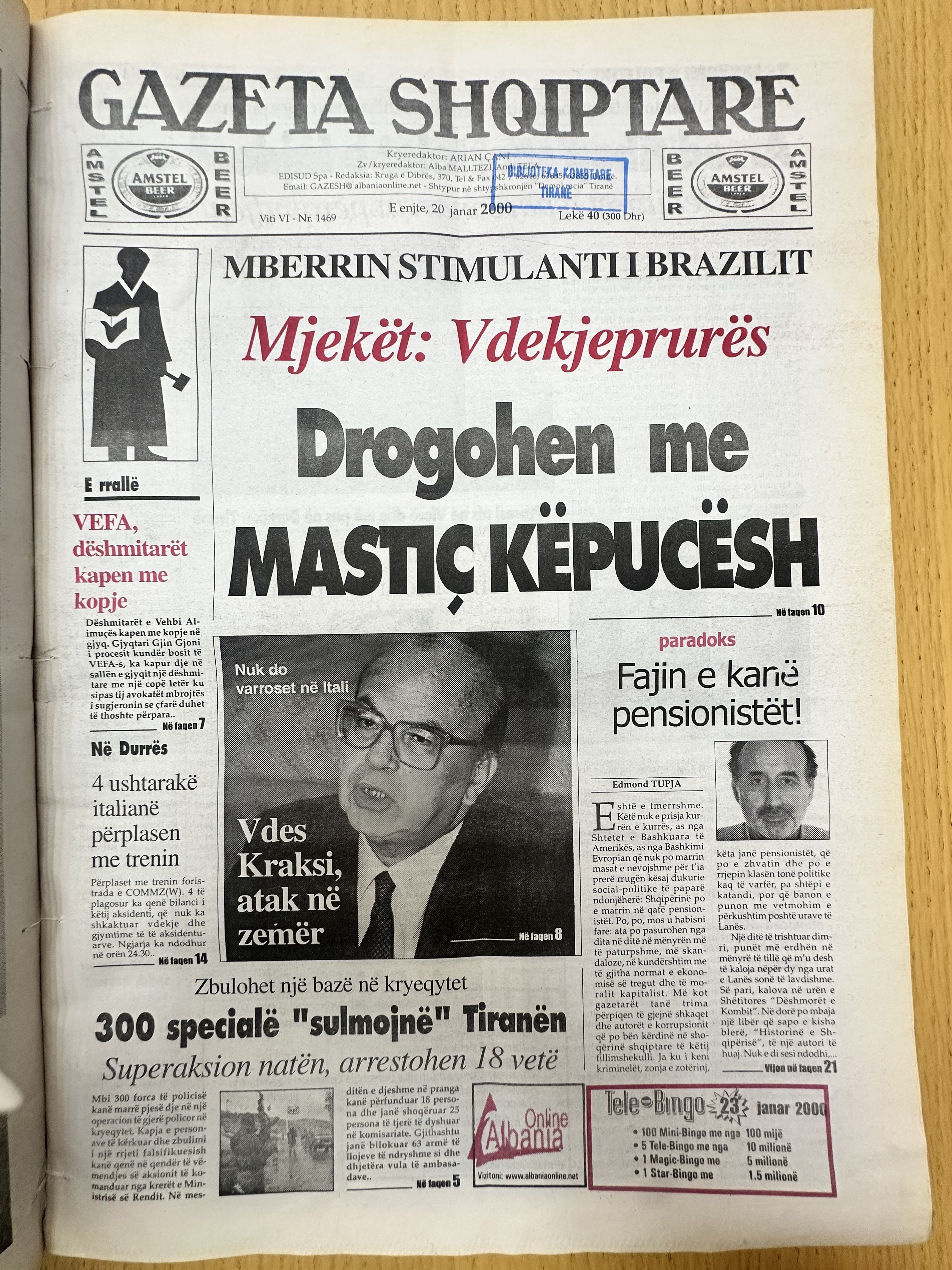 Gazeta Shqiptare 2000-01-20