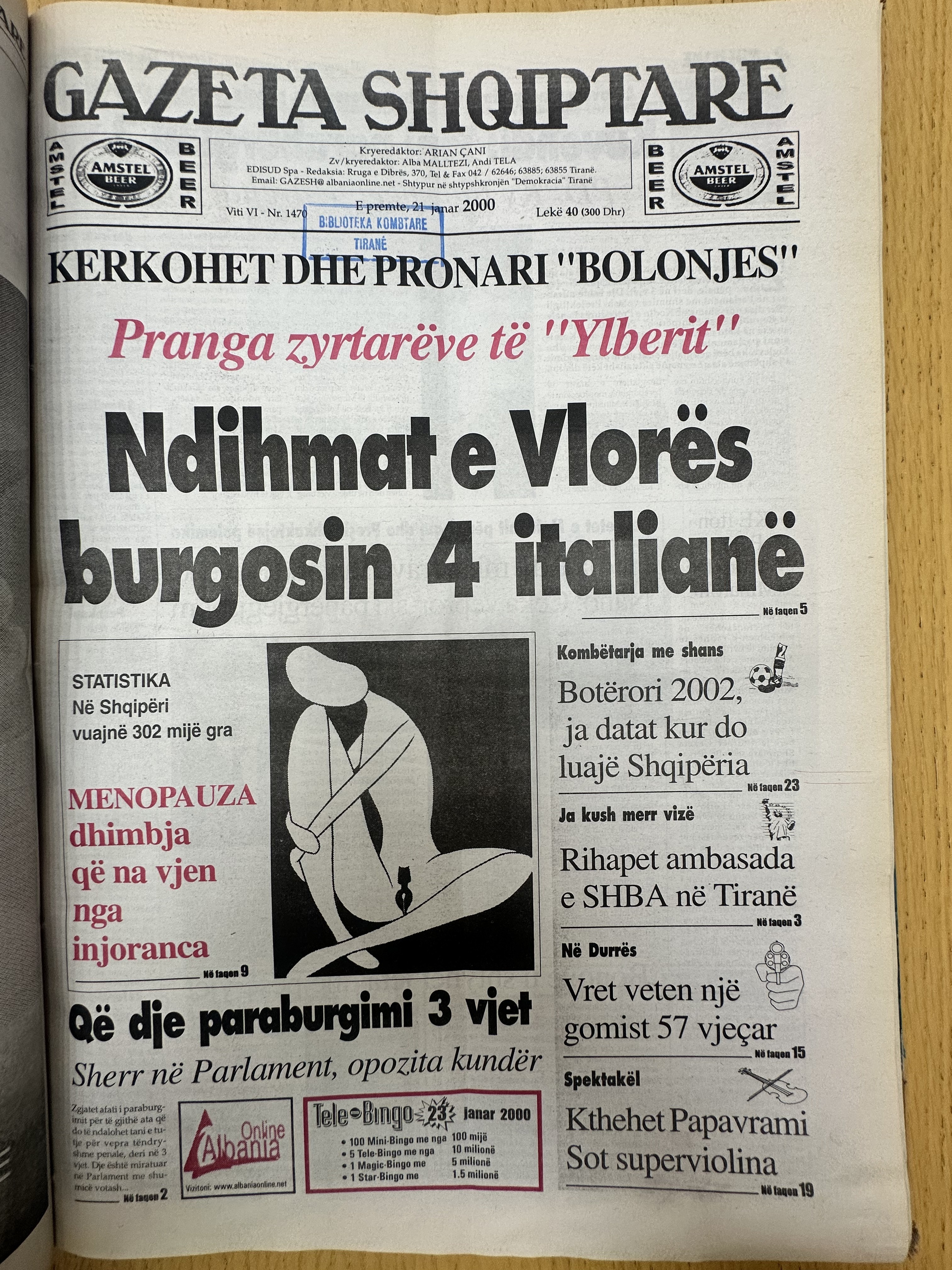 Gazeta Shqiptare 2000-01-21