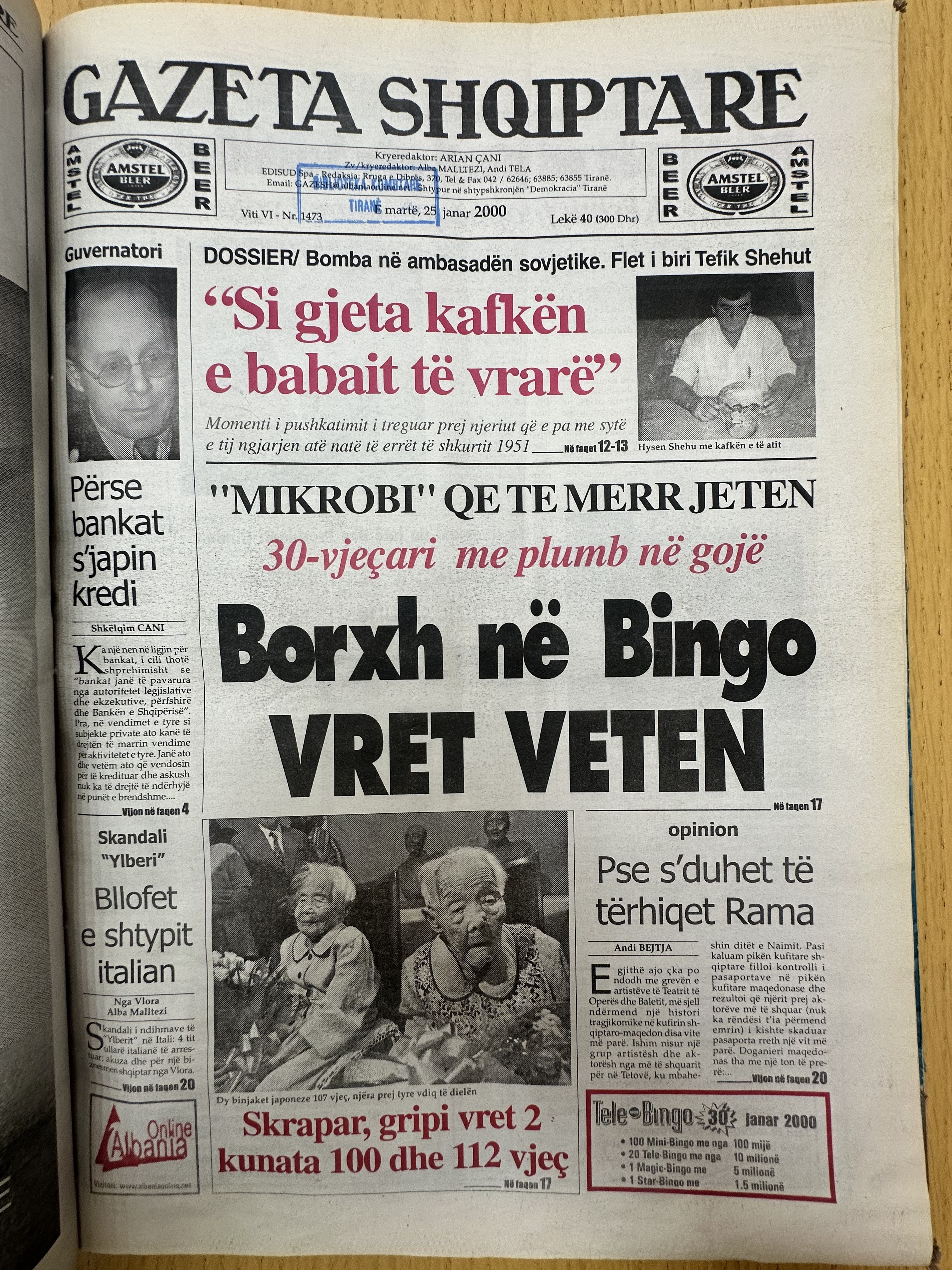 Gazeta Shqiptare 2000-01-25