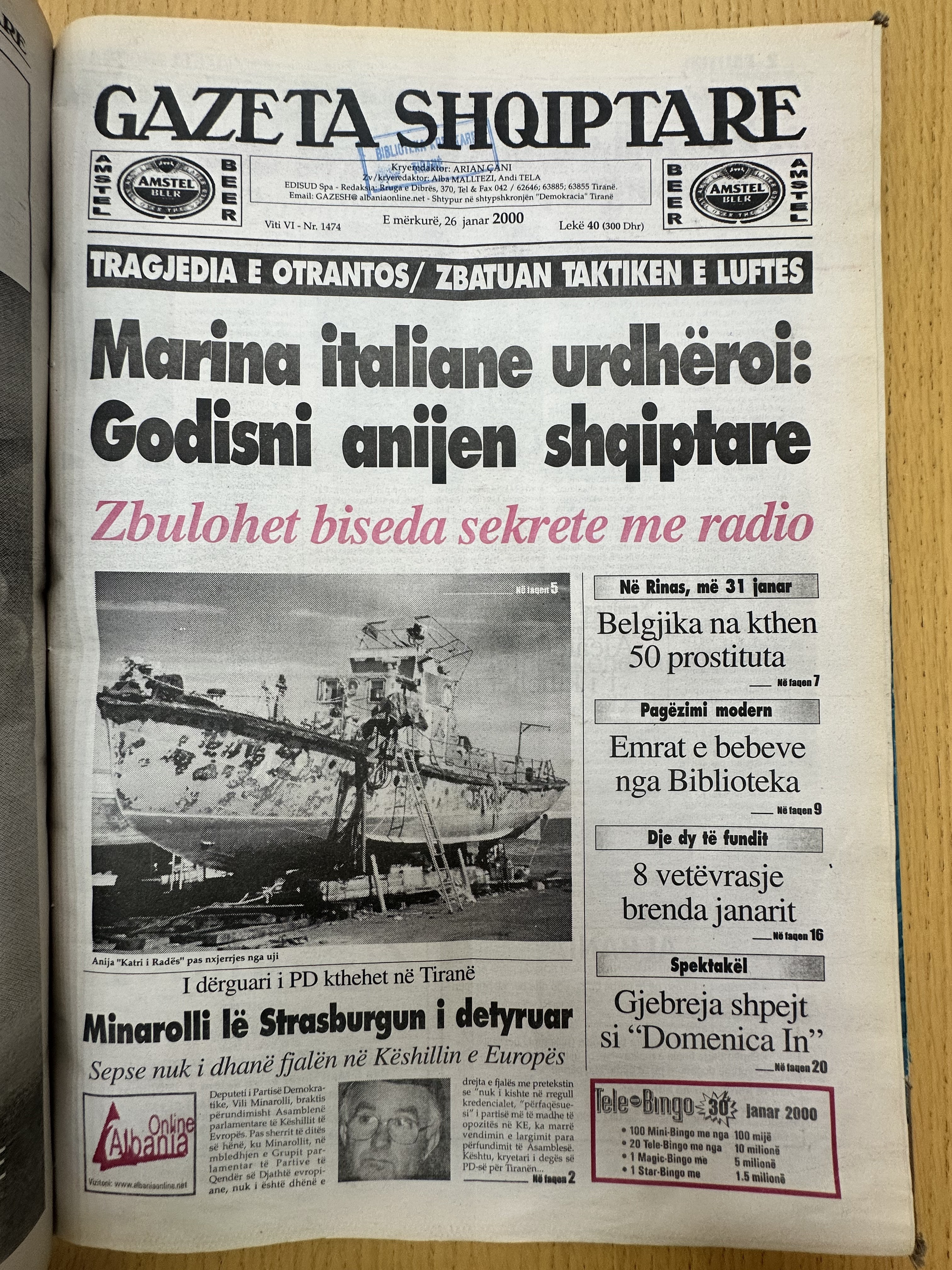 Gazeta Shqiptare 2000-01-26