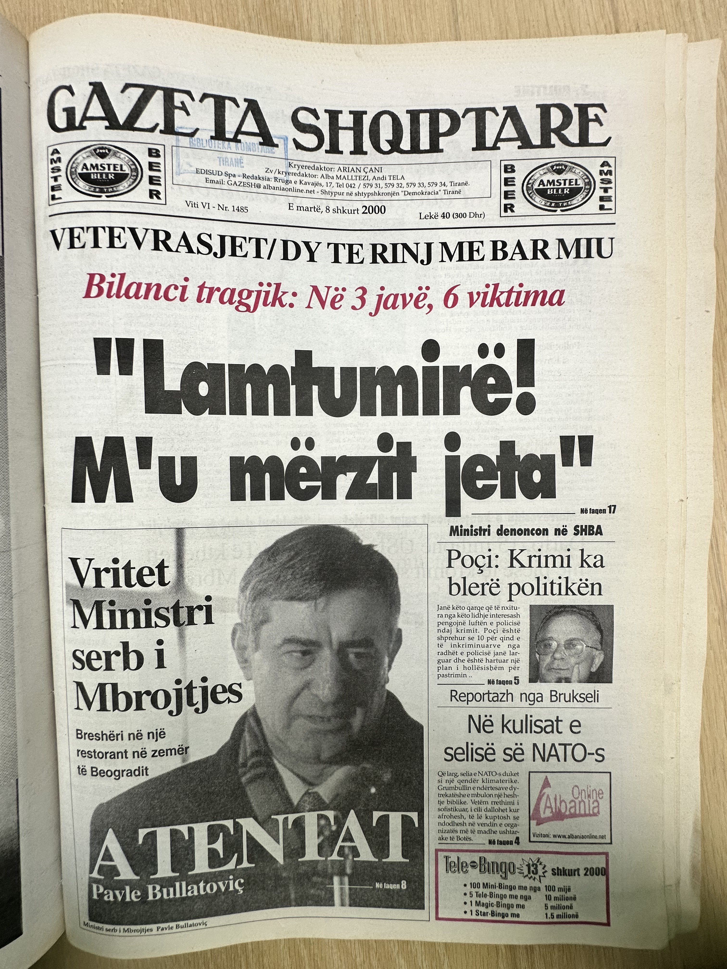 Gazeta Shqiptare 2000-02-08