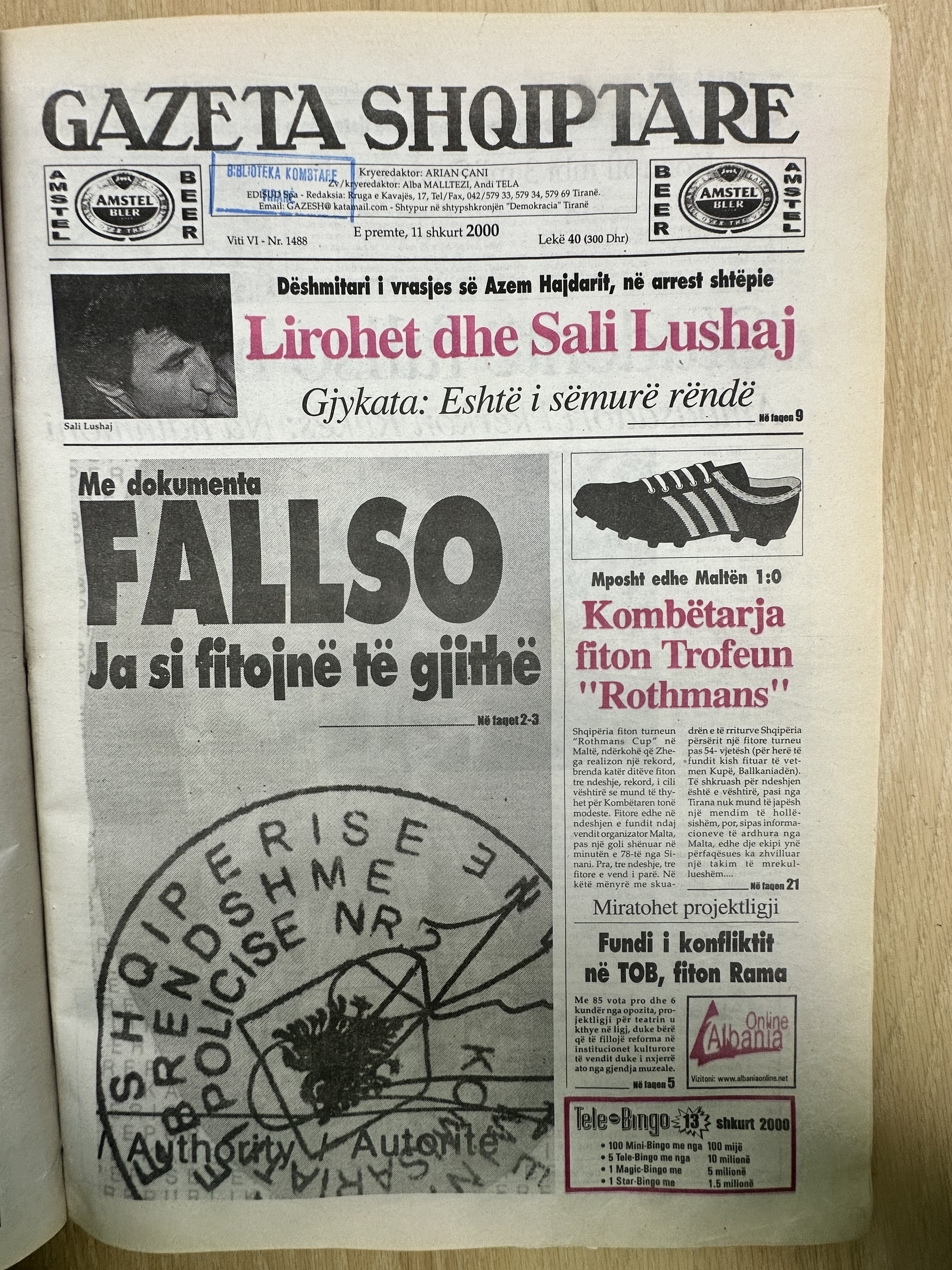 Gazeta Shqiptare 2000-02-11