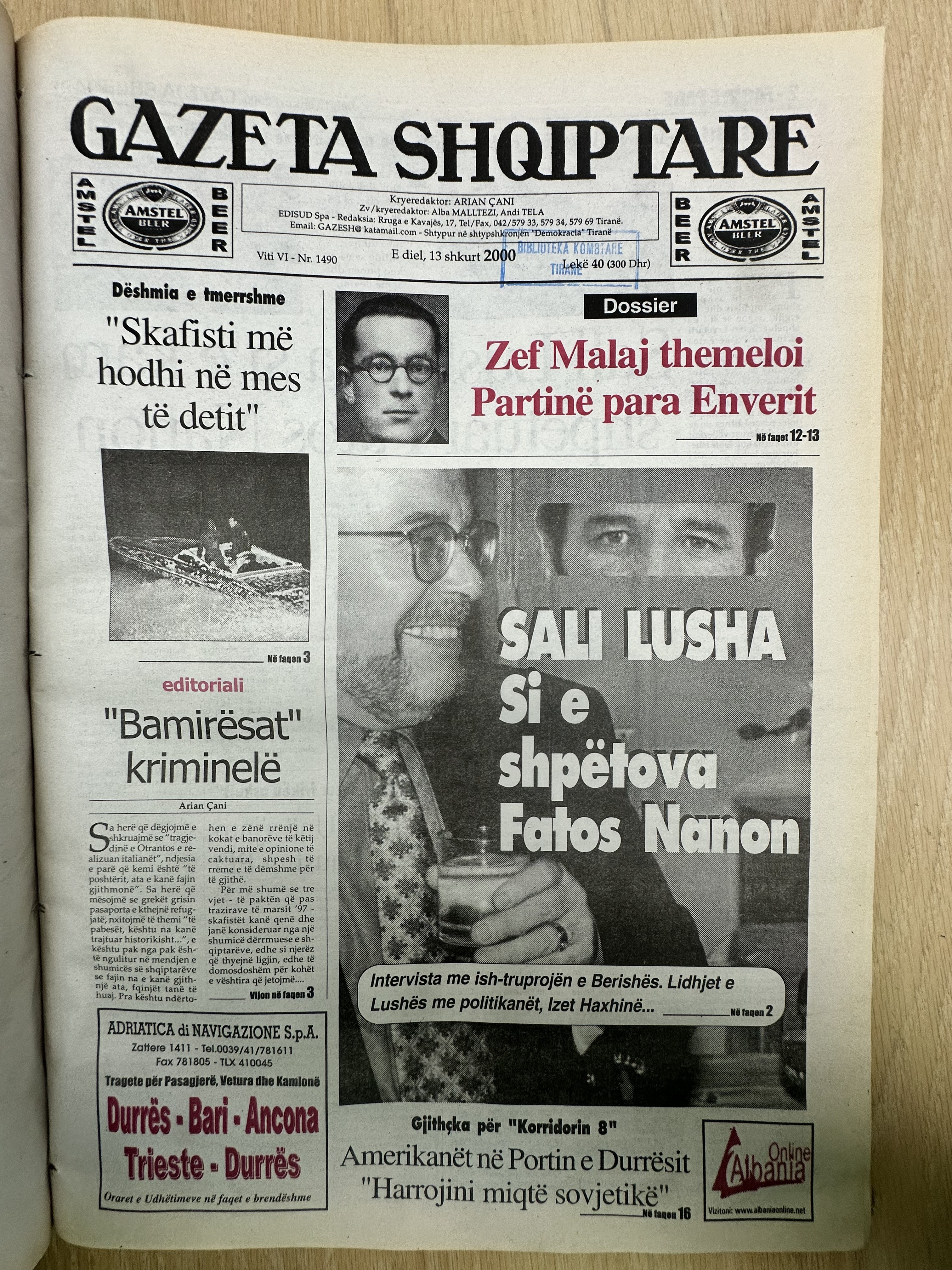 Gazeta Shqiptare 2000-02-13