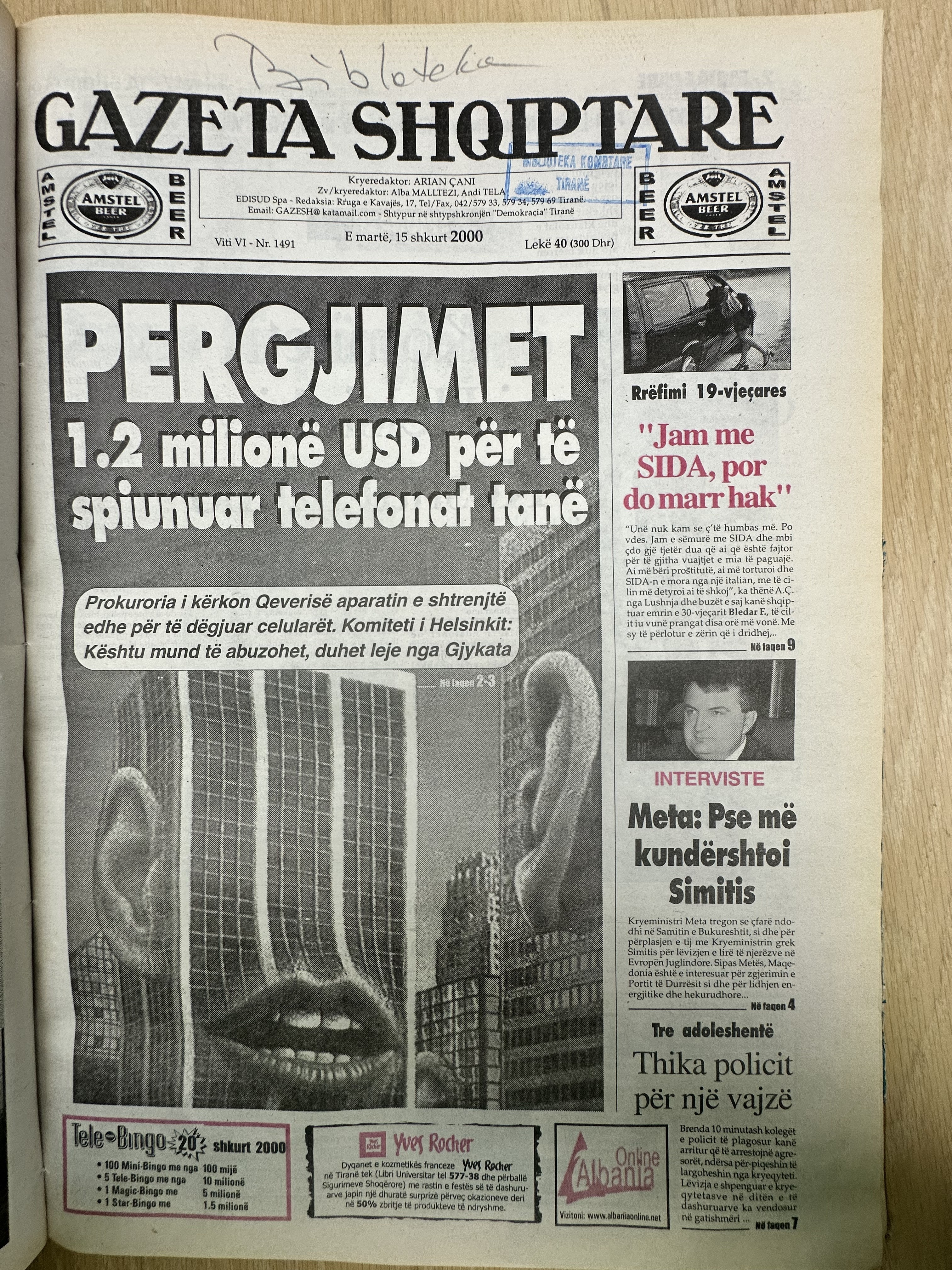 Gazeta Shqiptare 2000-02-15