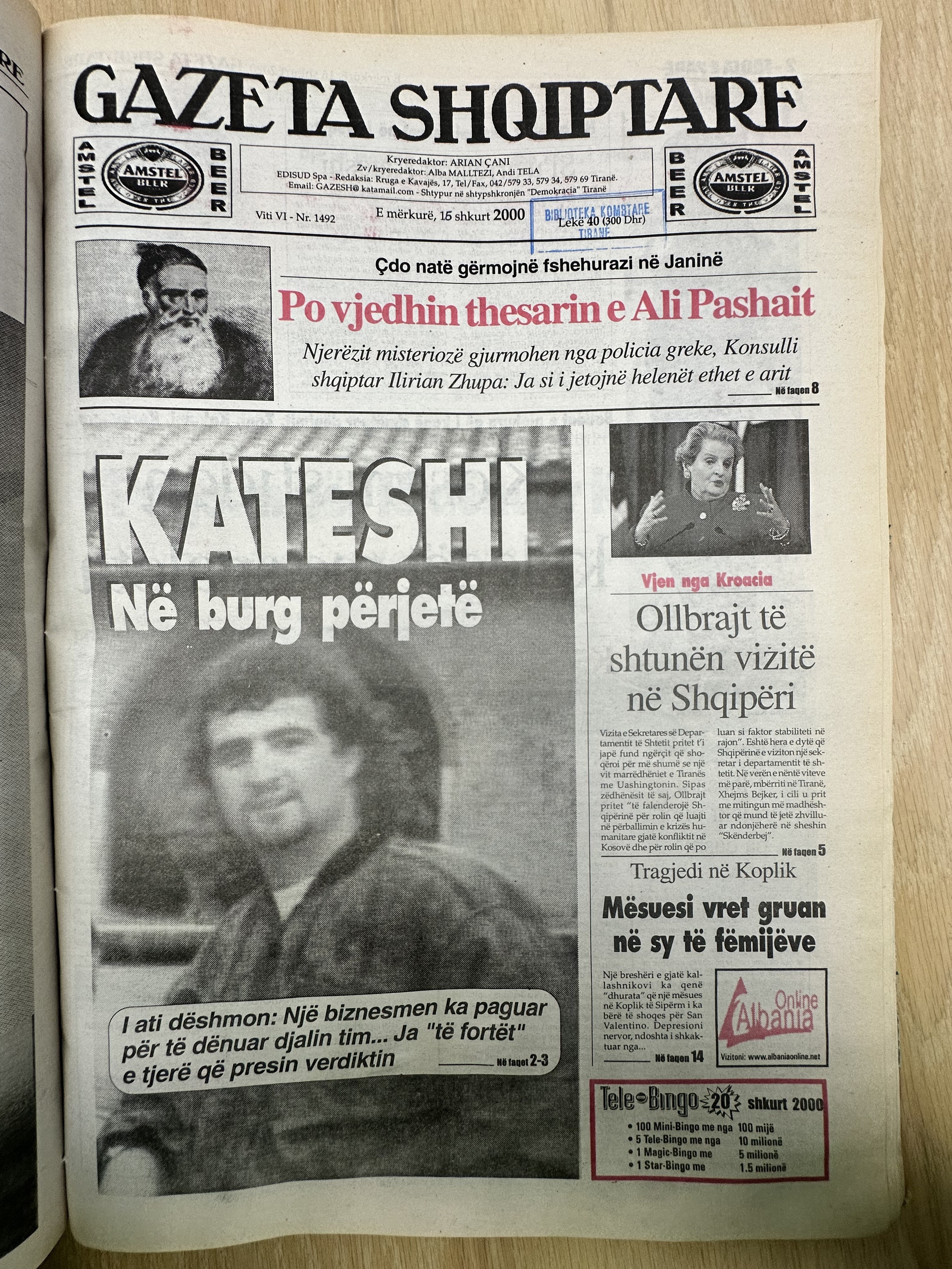Gazeta Shqiptare 2000-02-16