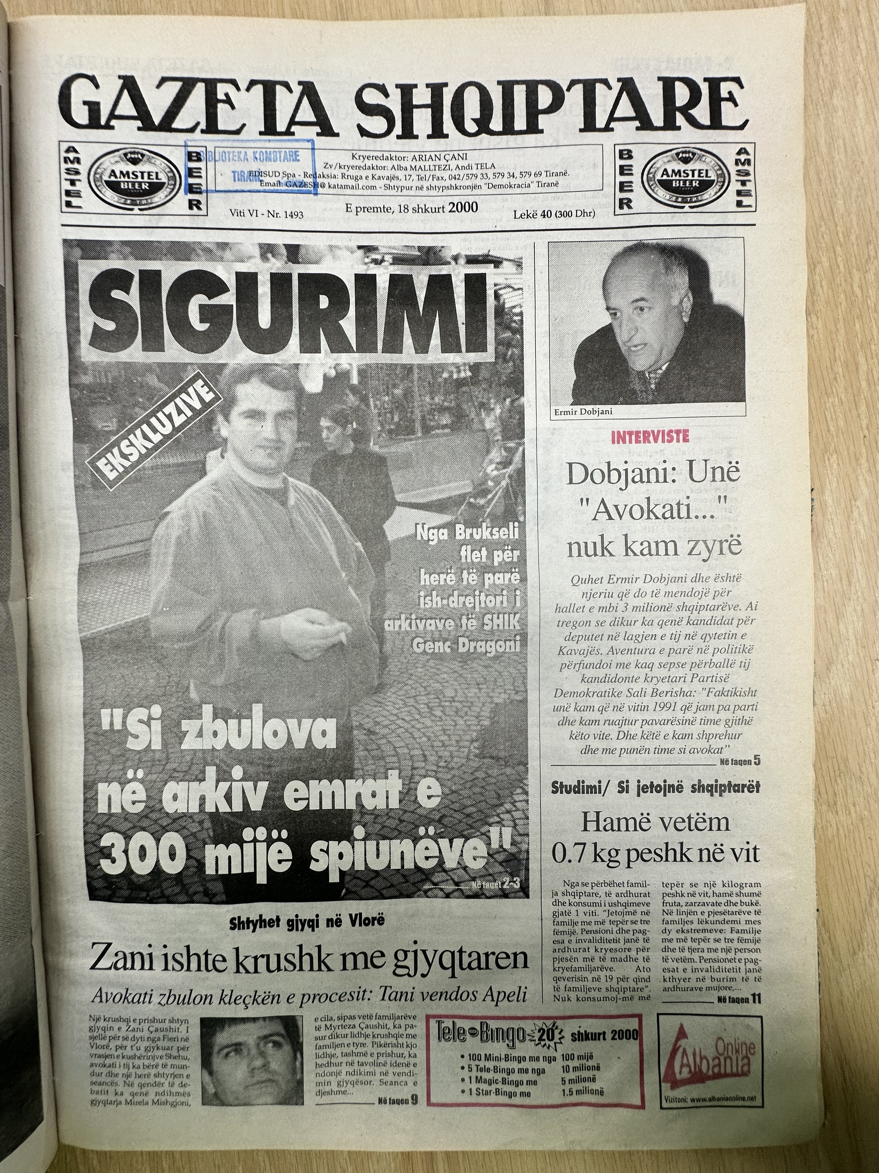 Gazeta Shqiptare 2000-02-18