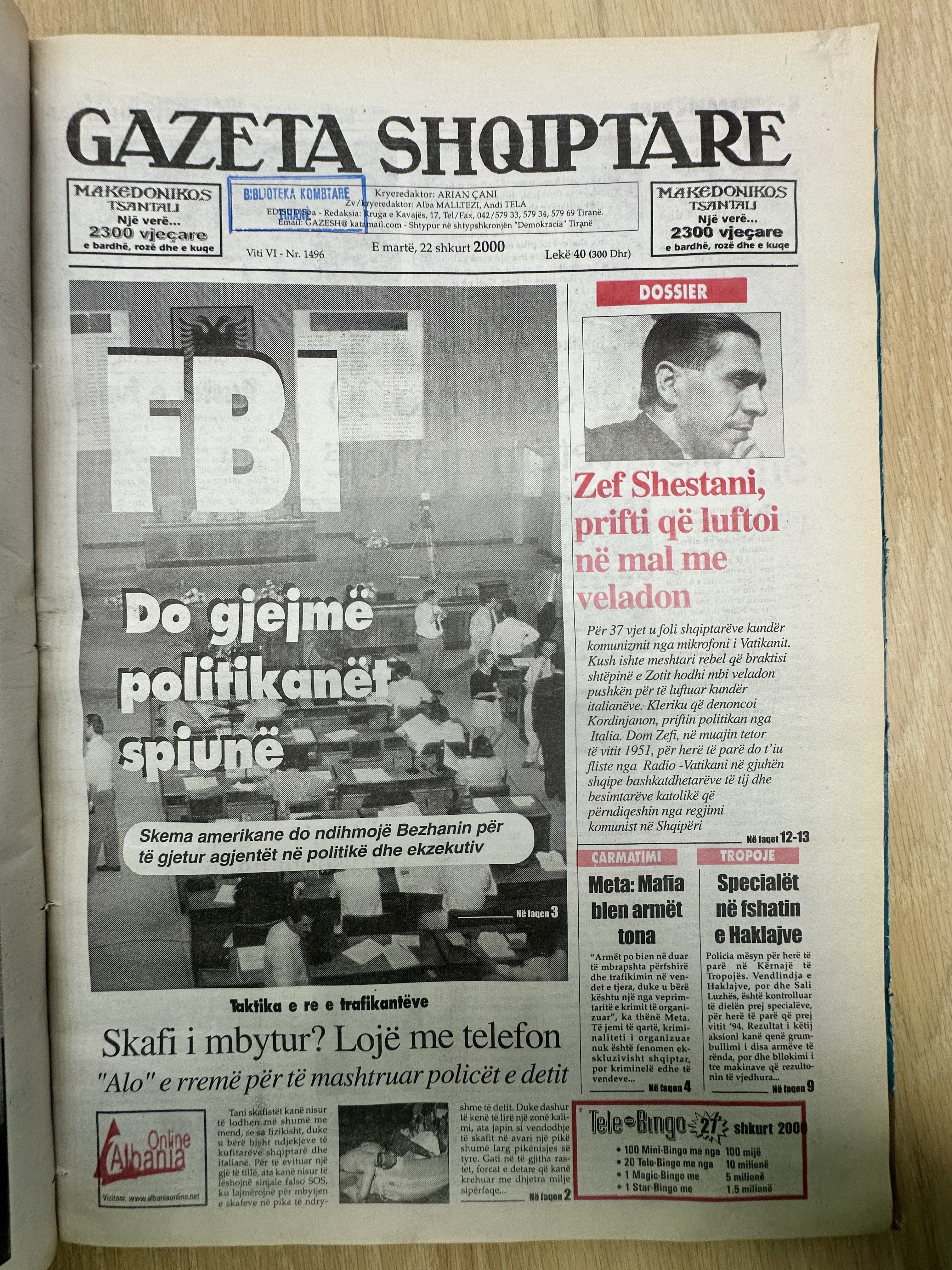 Gazeta Shqiptare 2000-02-22
