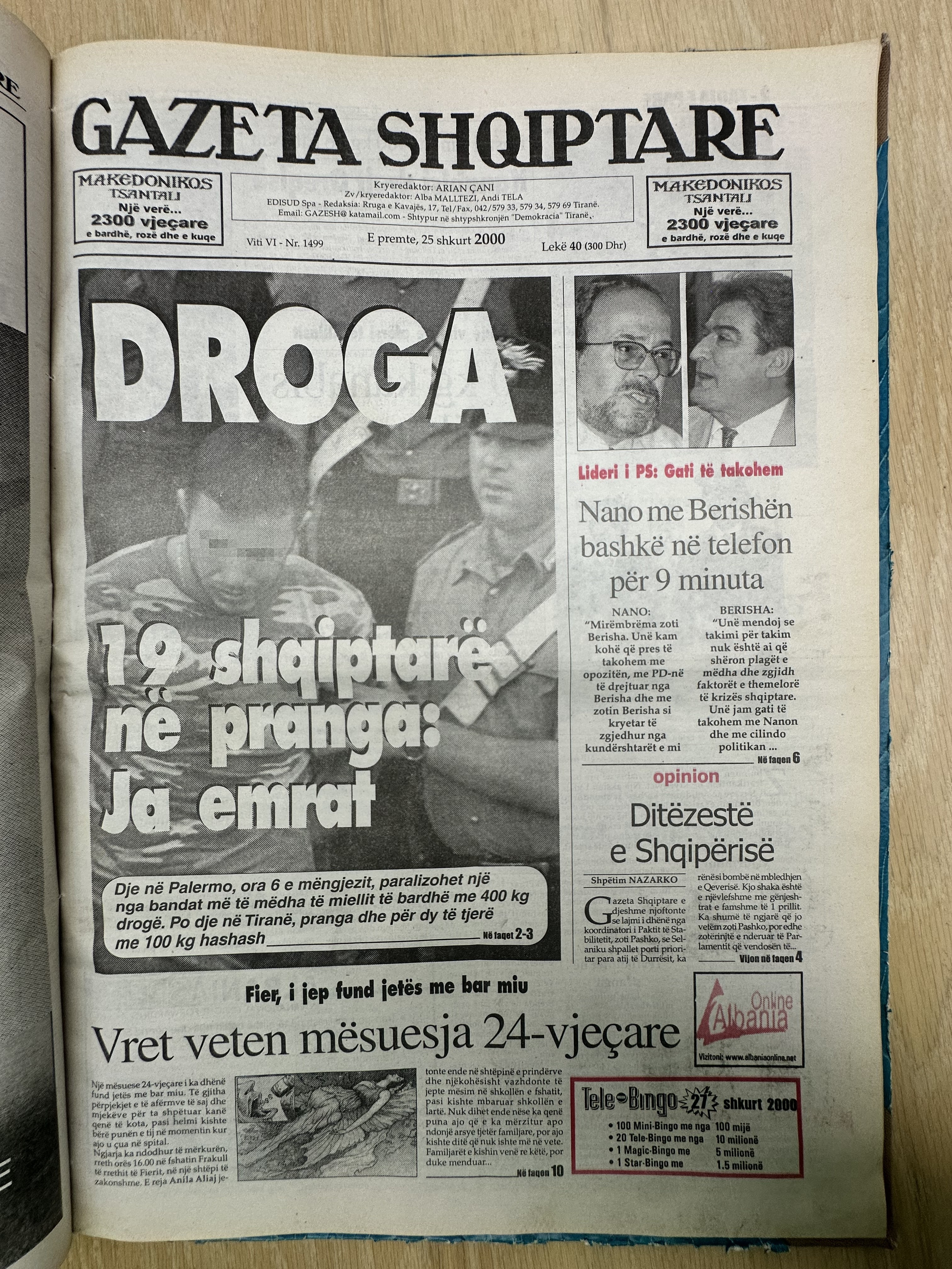 Gazeta Shqiptare 2000-02-25