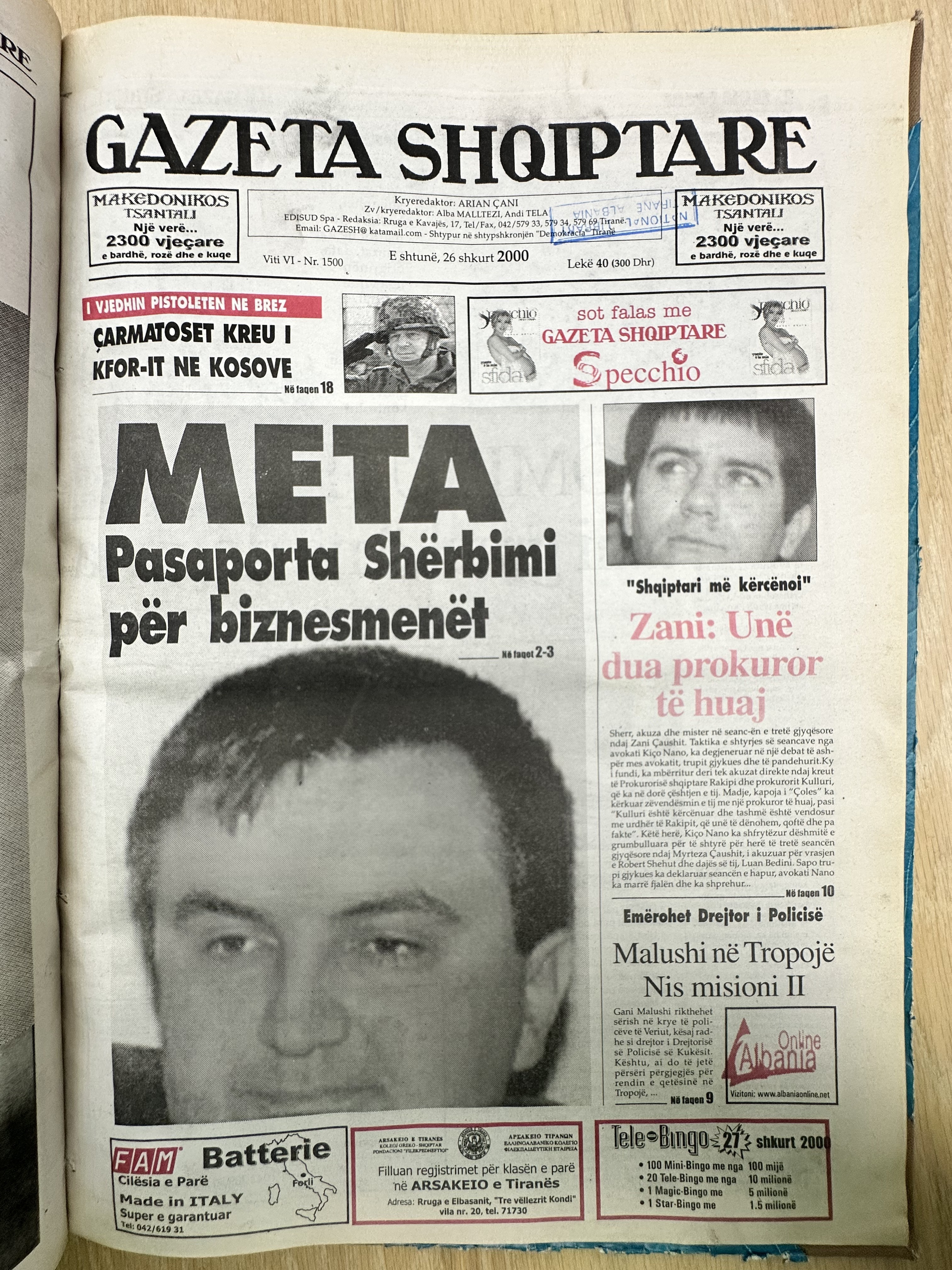 Gazeta Shqiptare 2000-02-26
