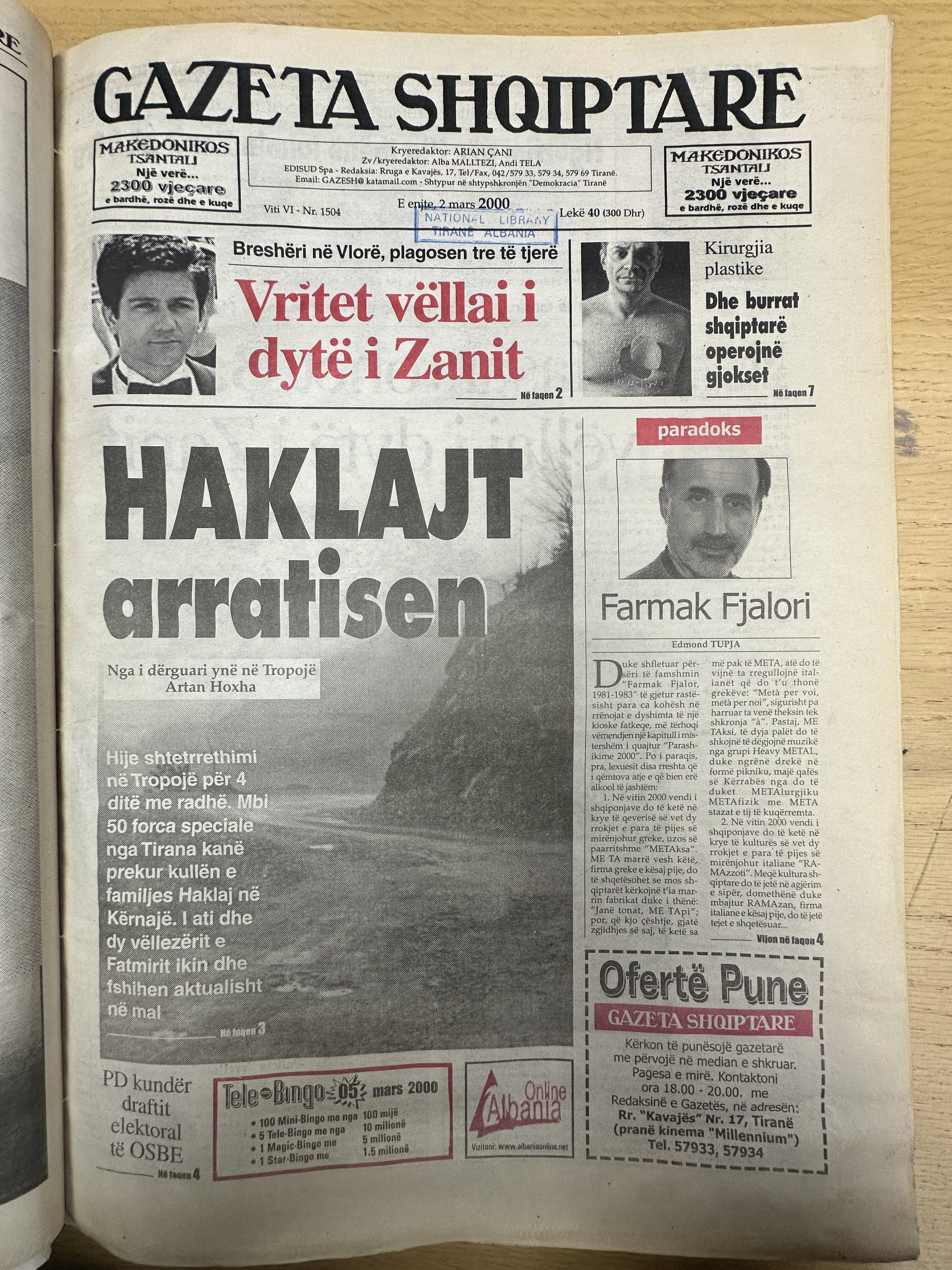 Gazeta Shqiptare 2000-03-02