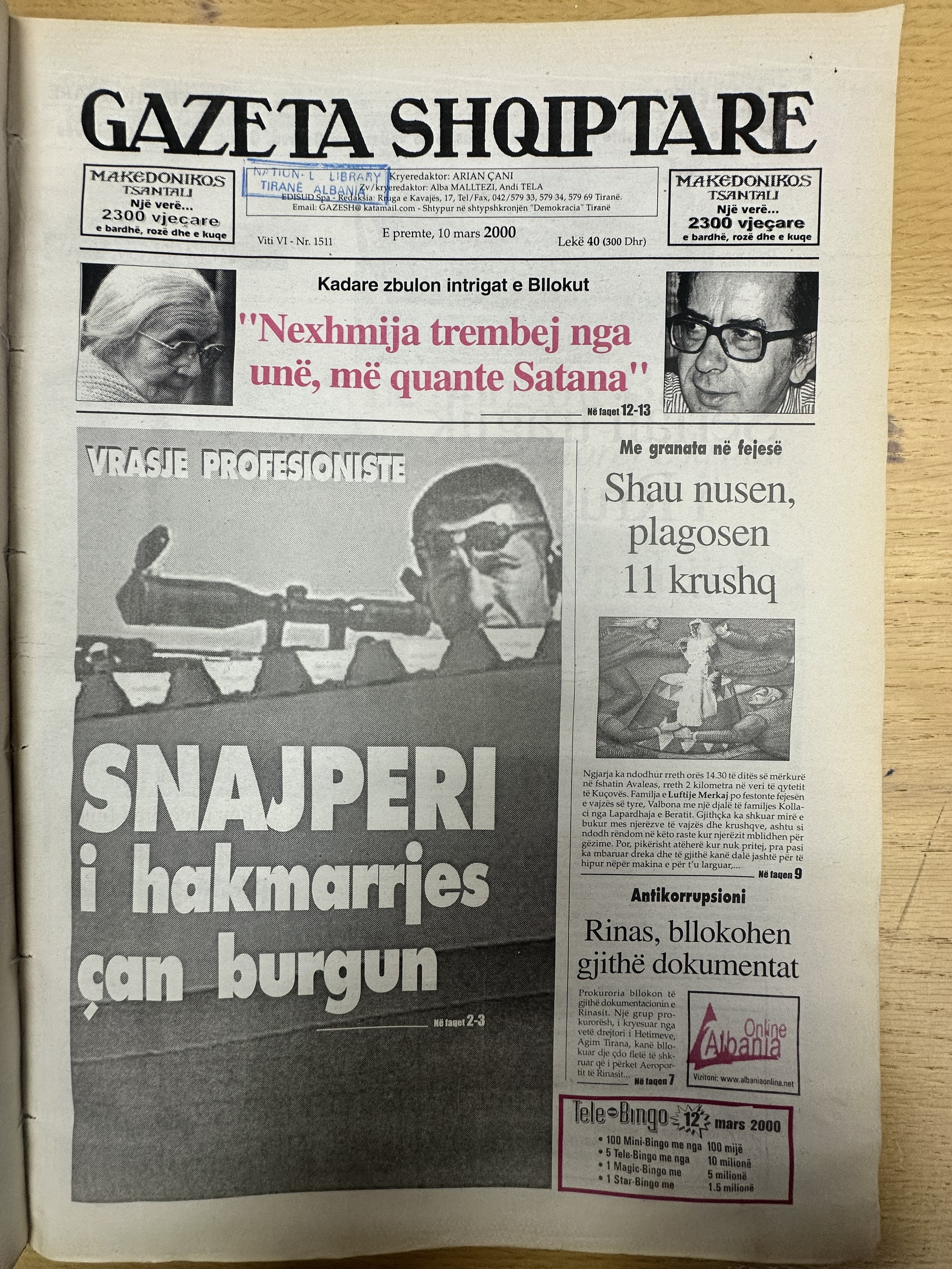 Gazeta Shqiptare 2000-03-10