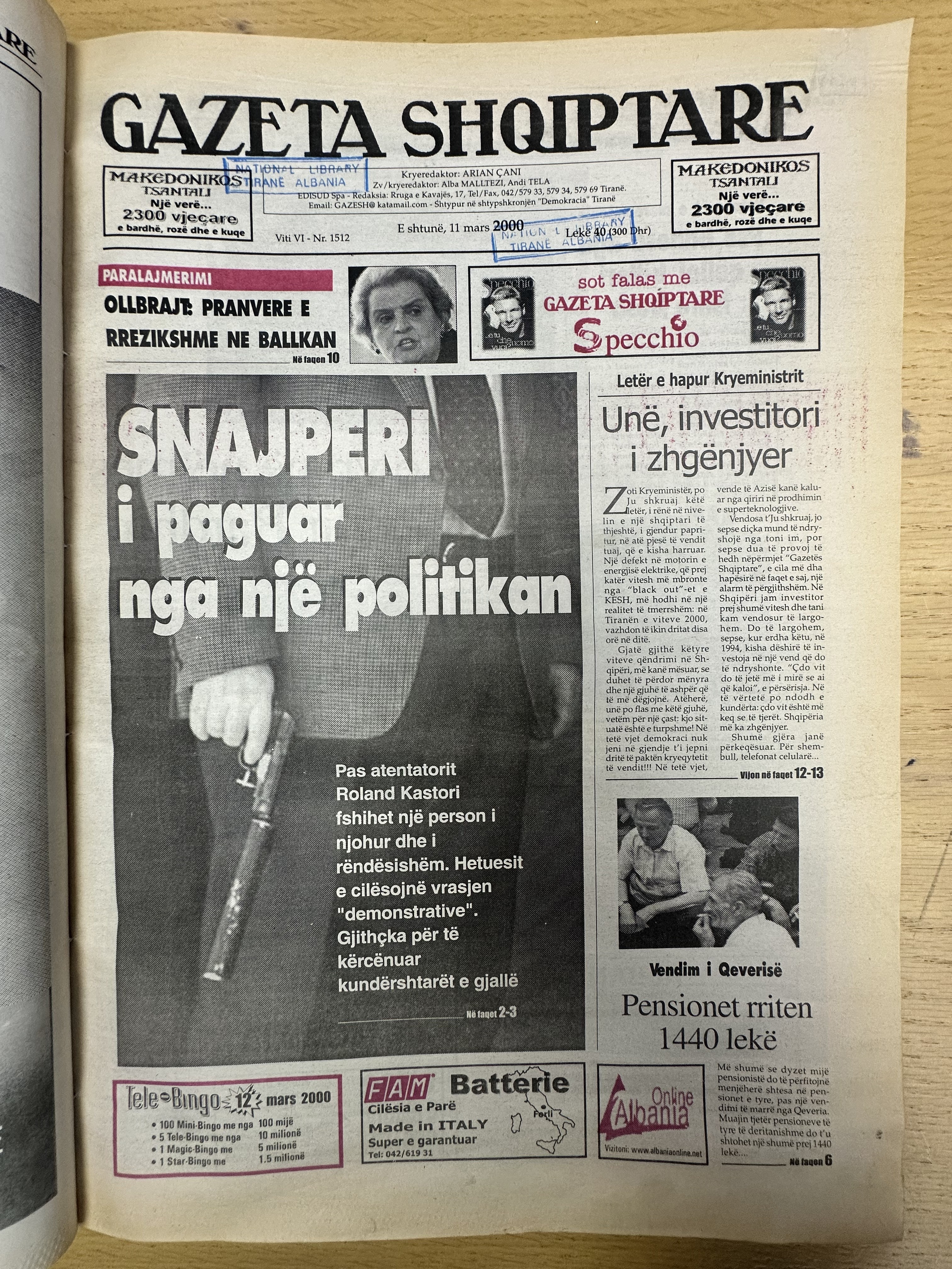 Gazeta Shqiptare 2000-03-11