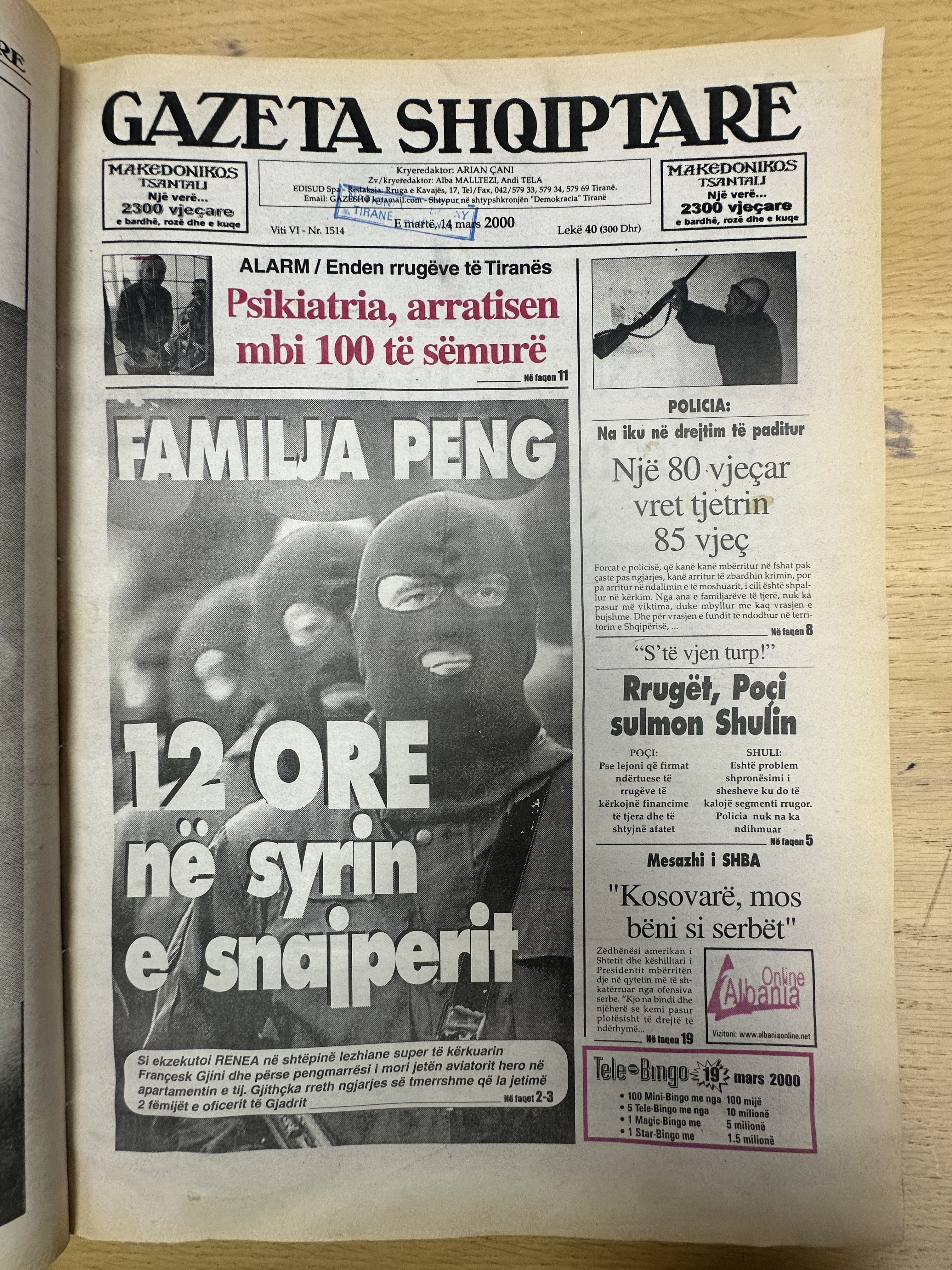 Gazeta Shqiptare 2000-03-14