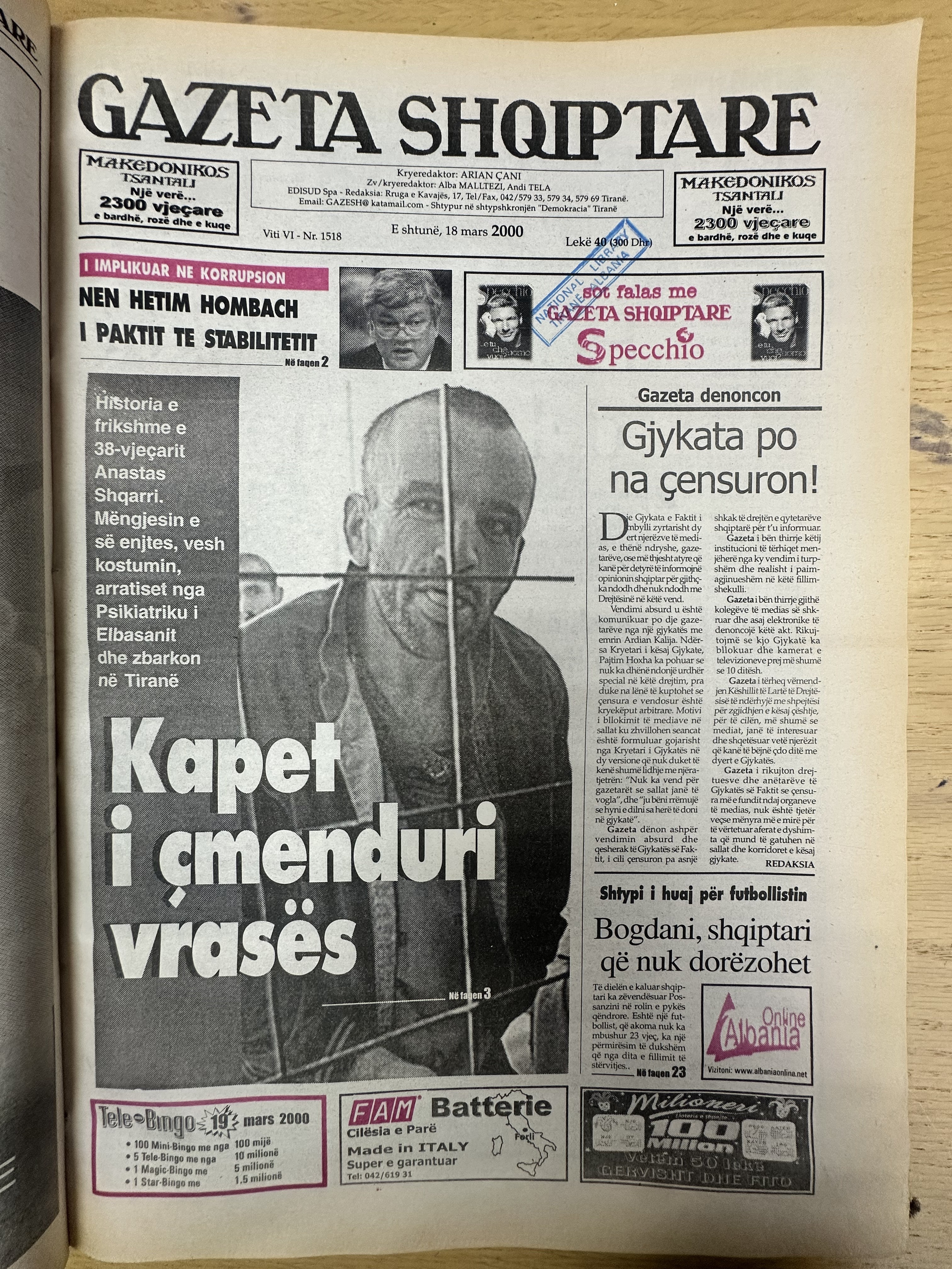 Gazeta Shqiptare 2000-03-18