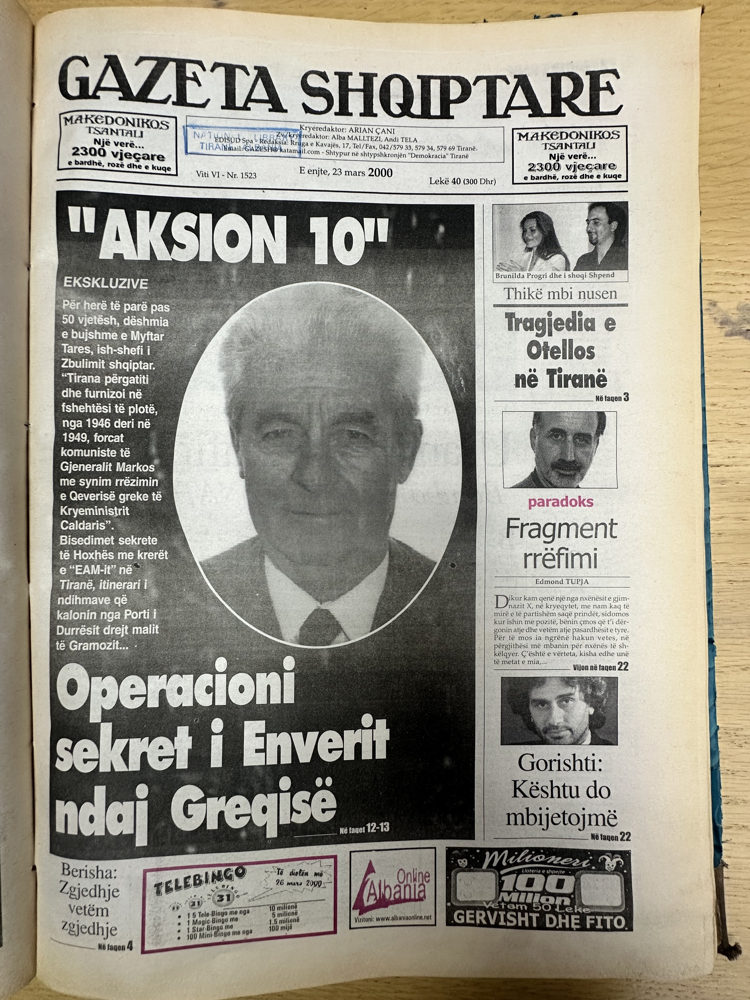 Gazeta Shqiptare 2000-03-23