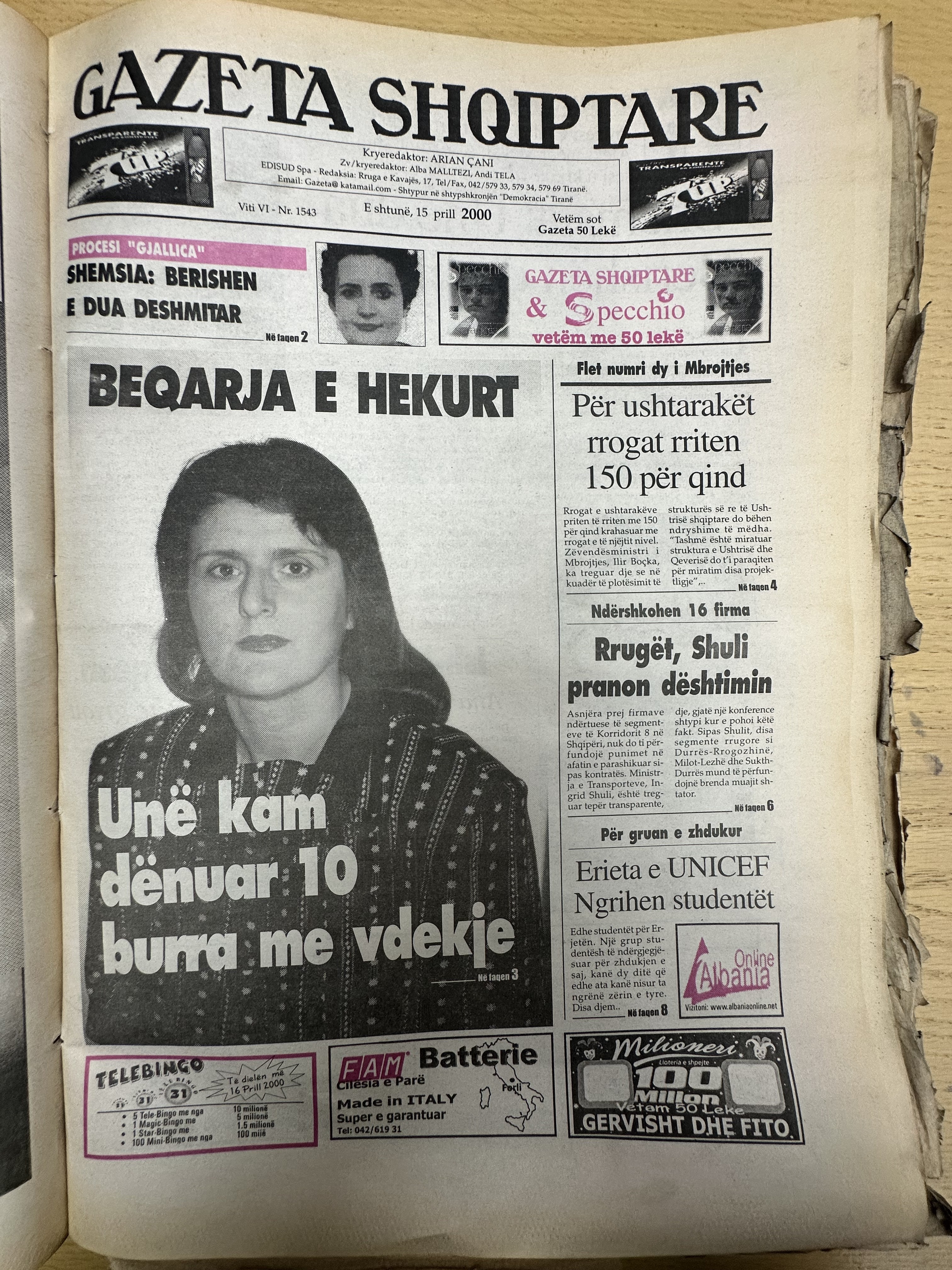 Gazeta Shqiptare 2000-04-15