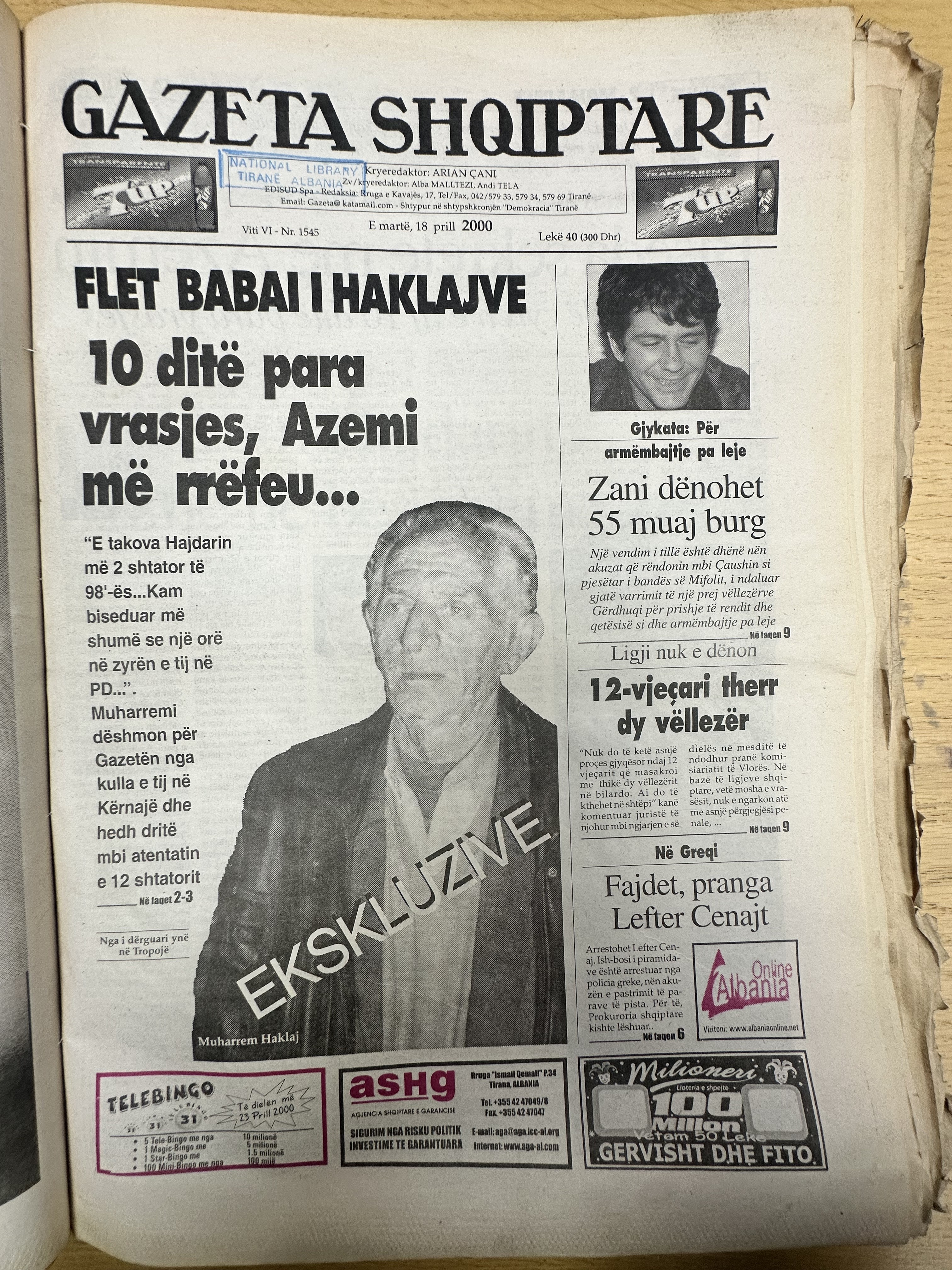 Gazeta Shqiptare 2000-04-18