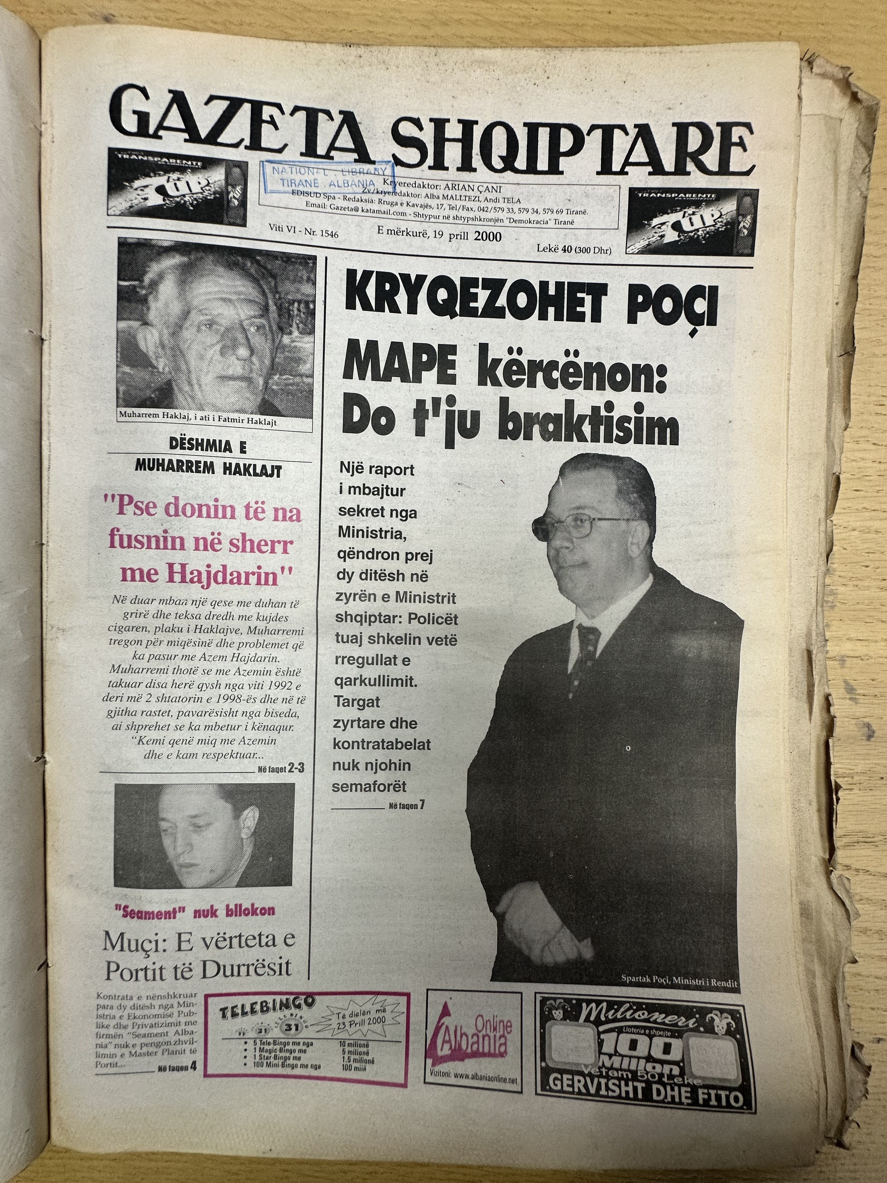 Gazeta Shqiptare 2000-04-19