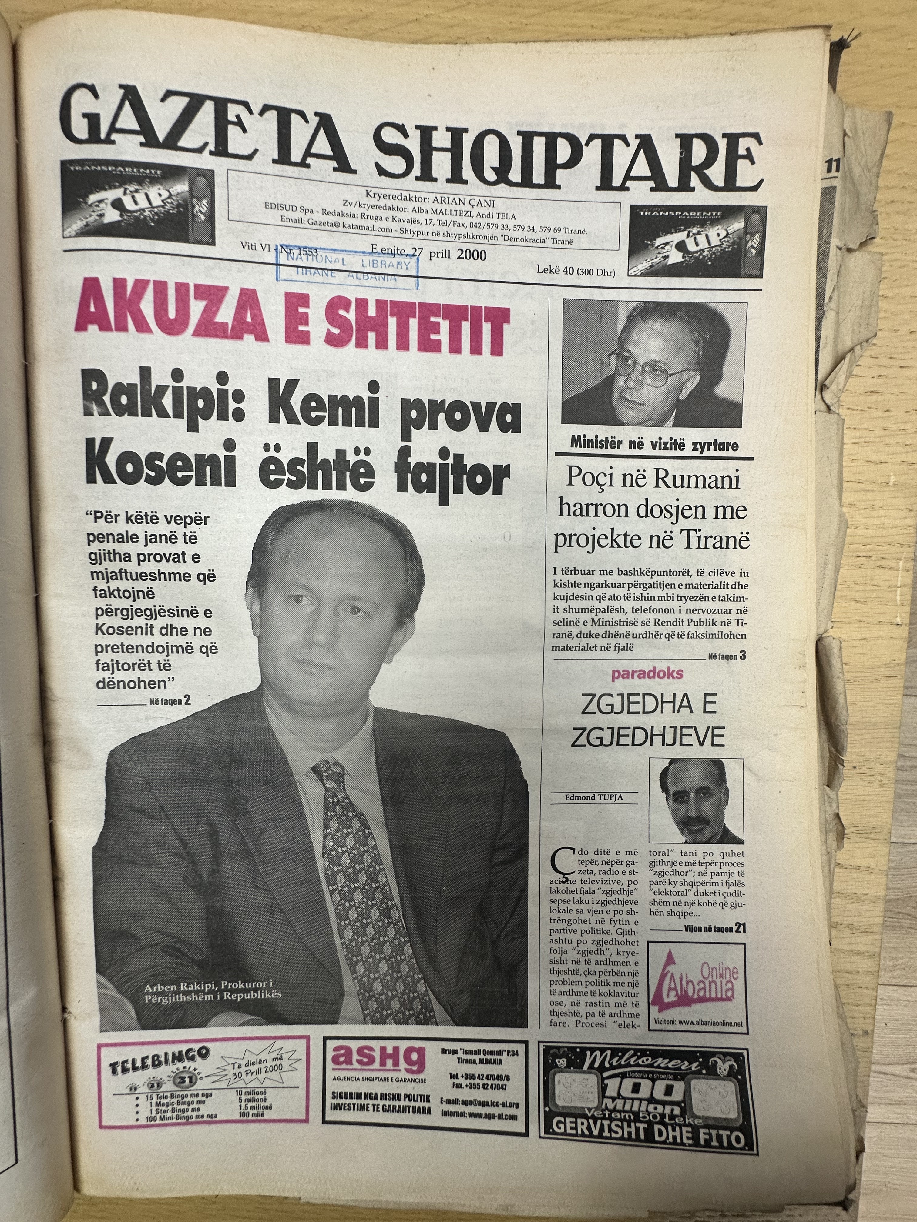Gazeta Shqiptare 2000-04-27