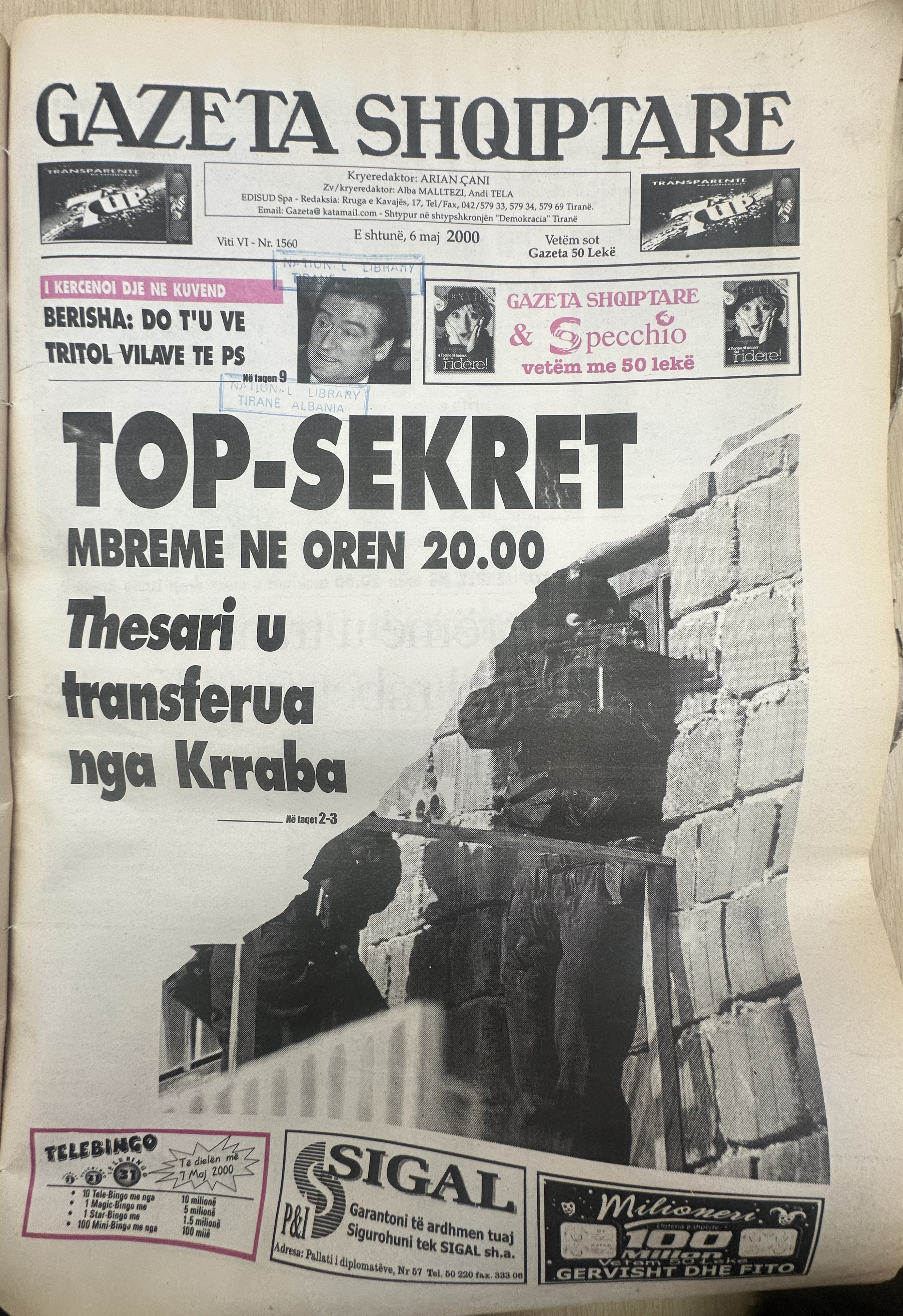 Gazeta Shqiptare 2000-05-06