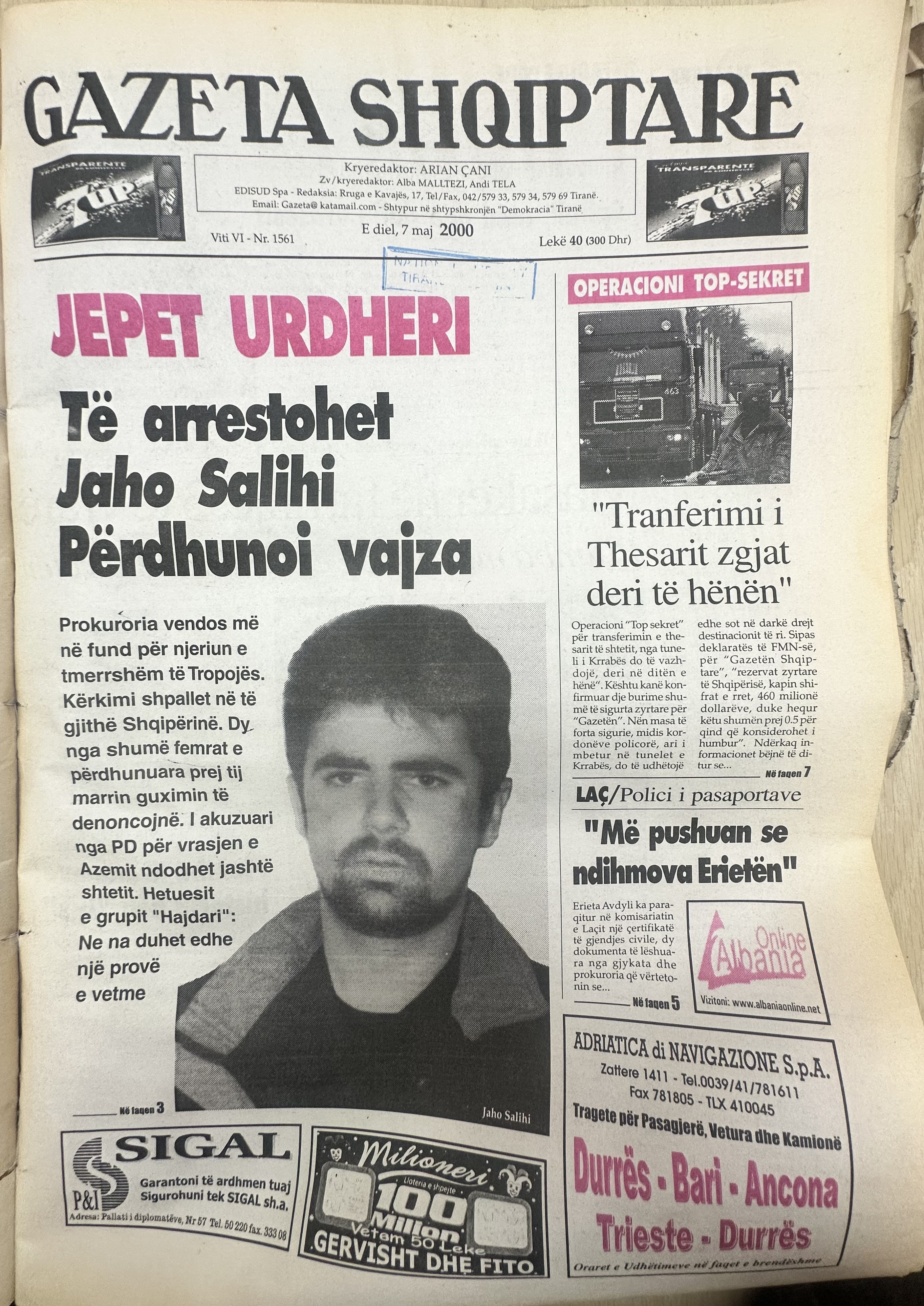 Gazeta Shqiptare 2000-05-07