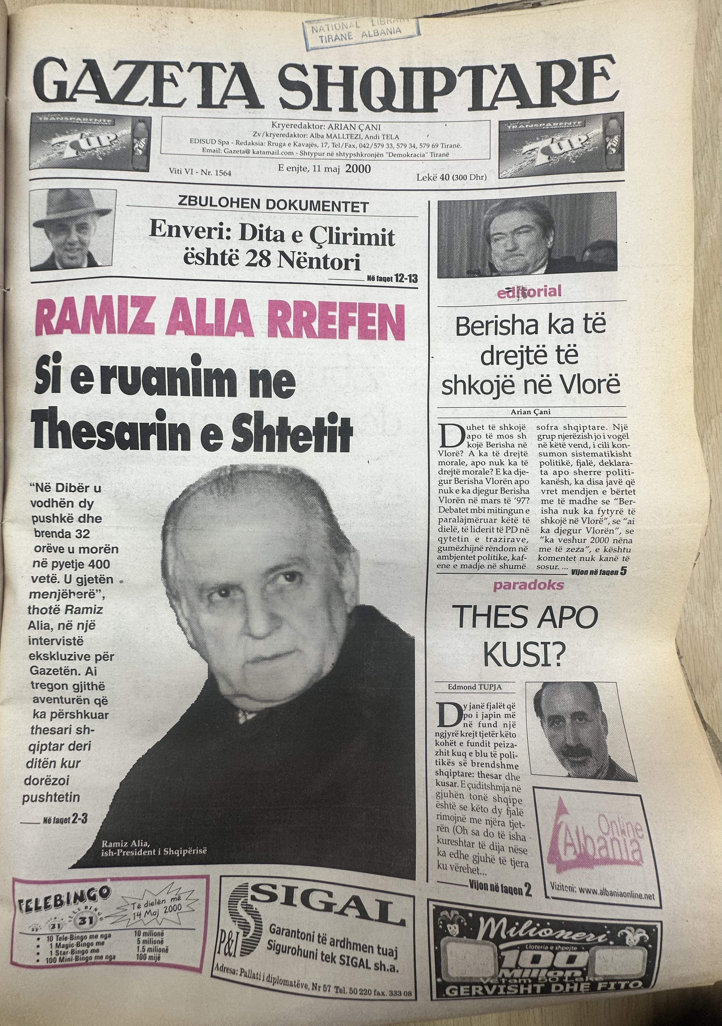 Gazeta Shqiptare 2000-05-11