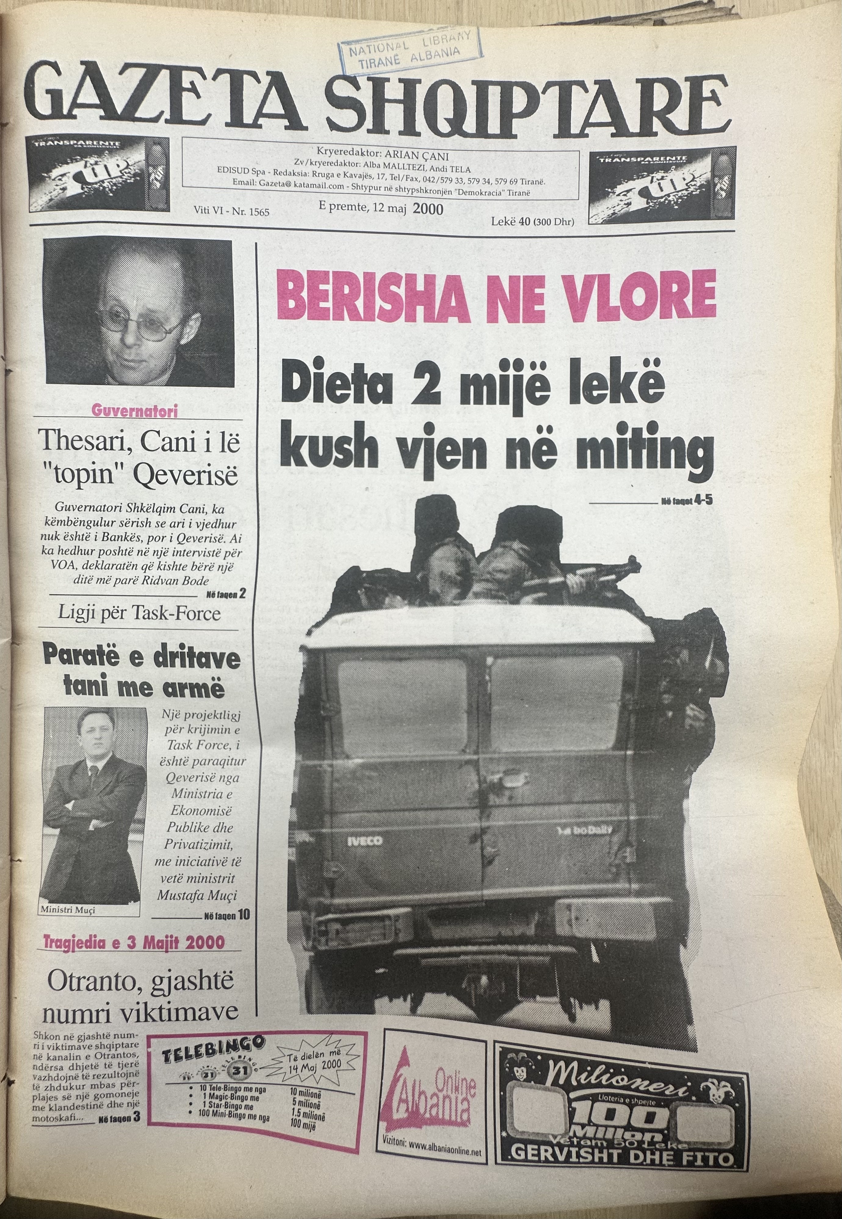 Gazeta Shqiptare 2000-05-12