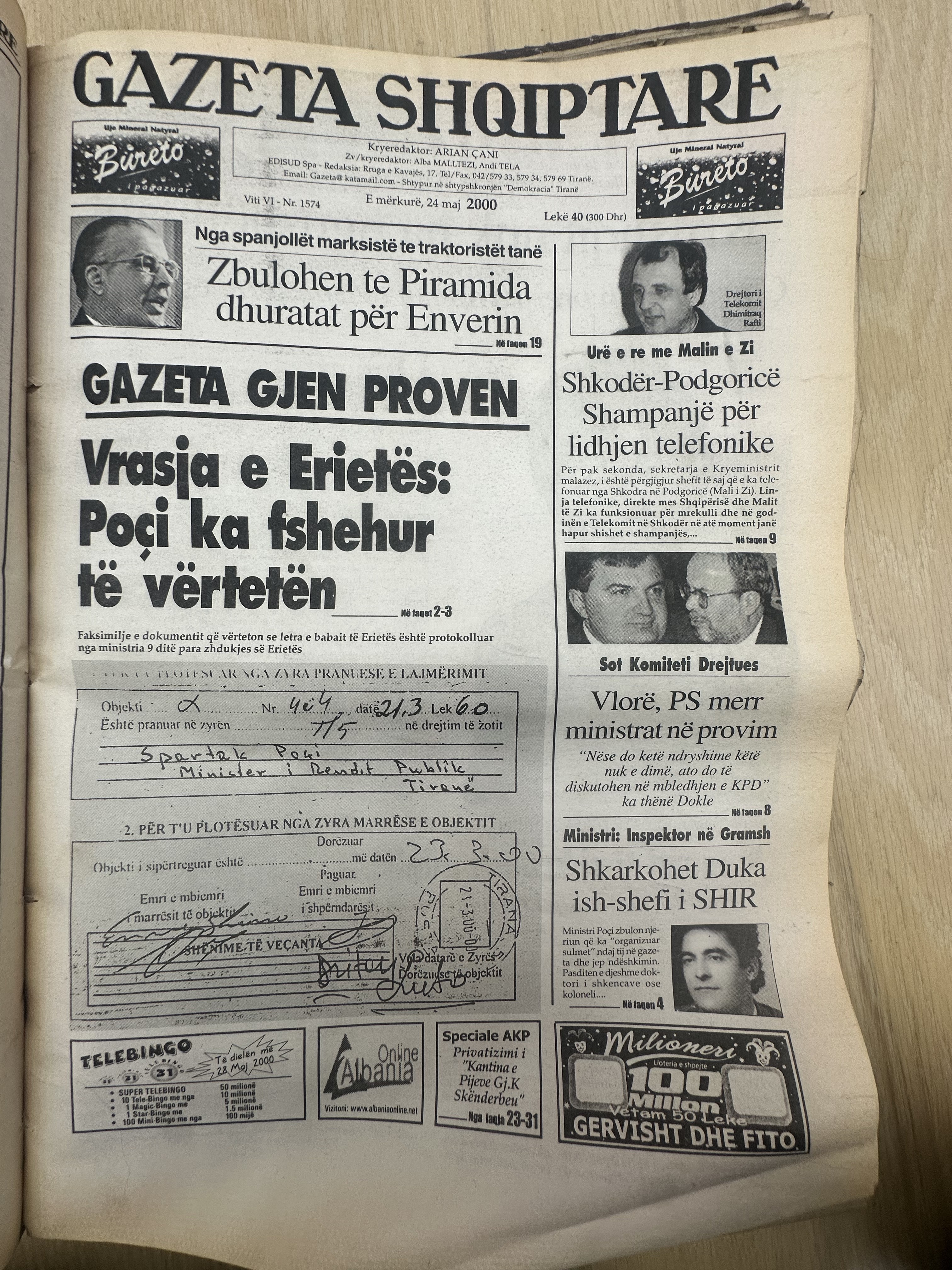 Gazeta Shqiptare 2000-05-24