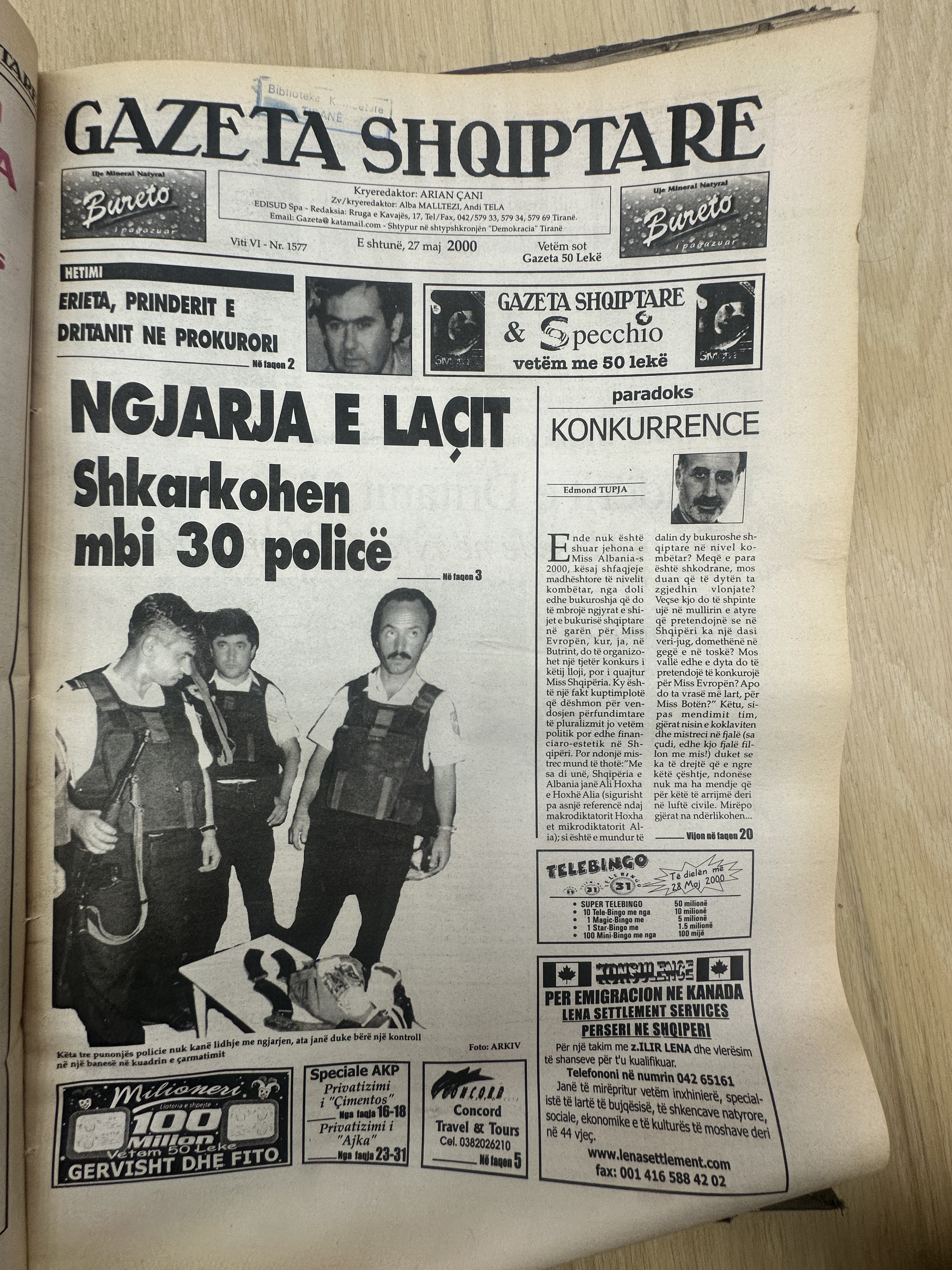 Gazeta Shqiptare 2000-05-27