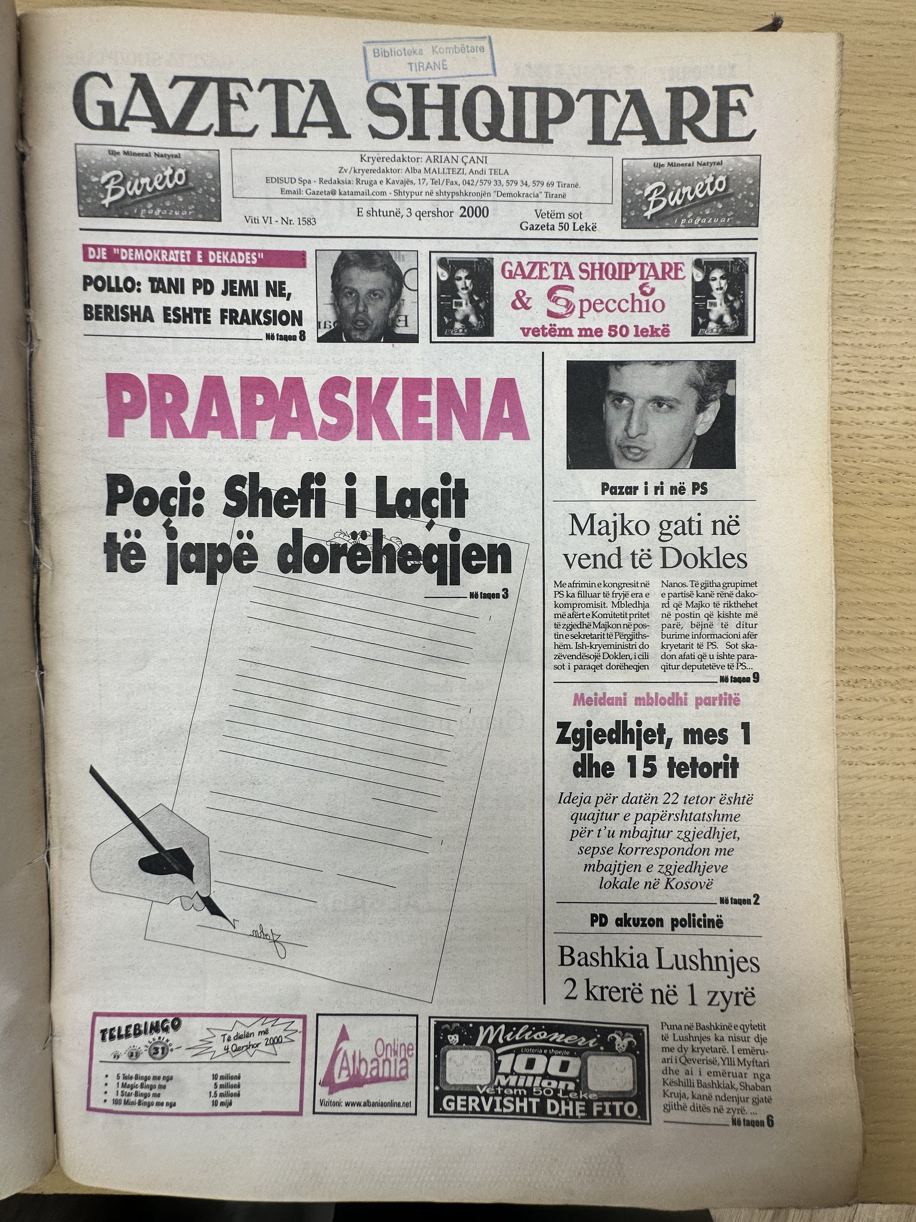 Gazeta Shqiptare 2000-06-03
