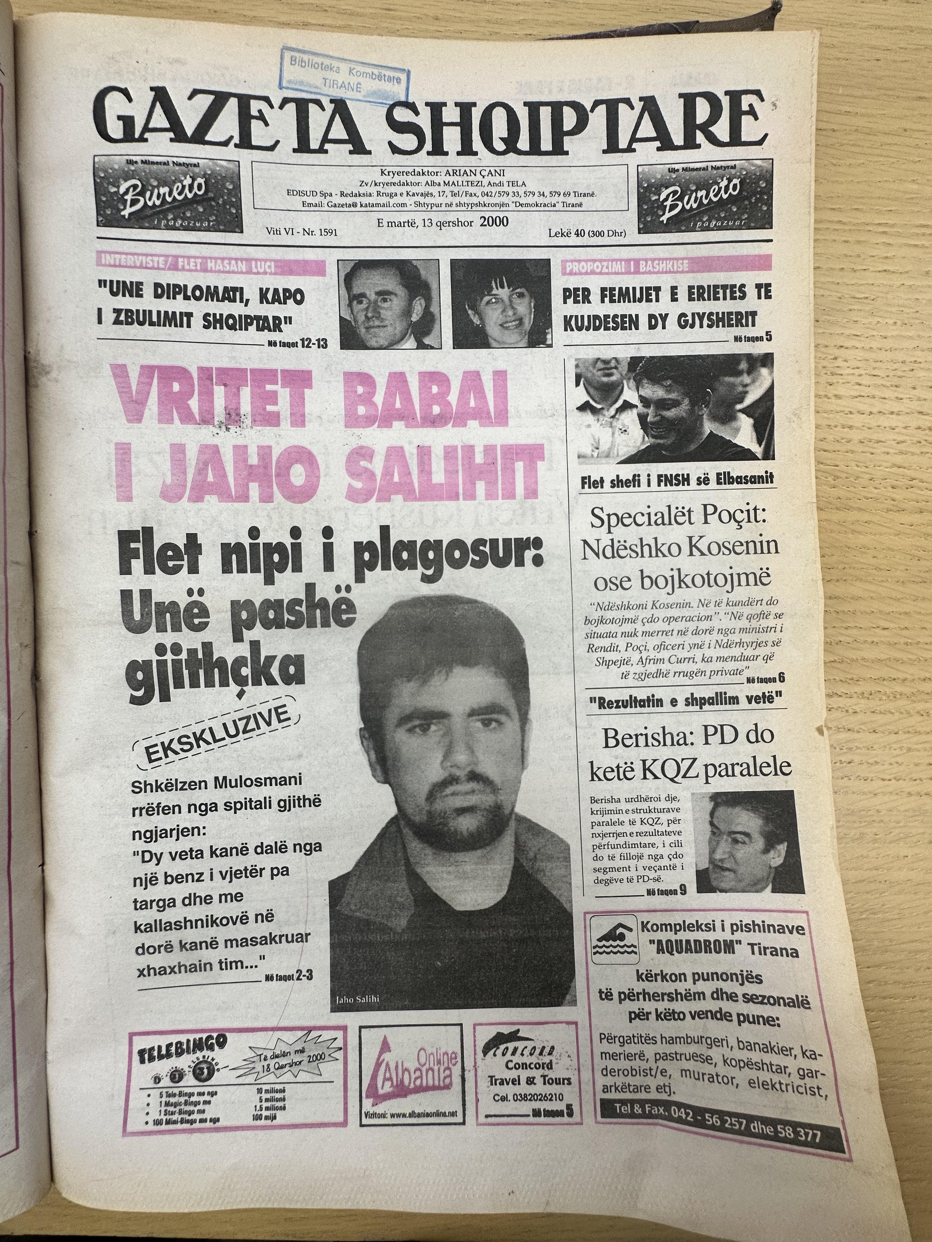 Gazeta Shqiptare 2000-06-13
