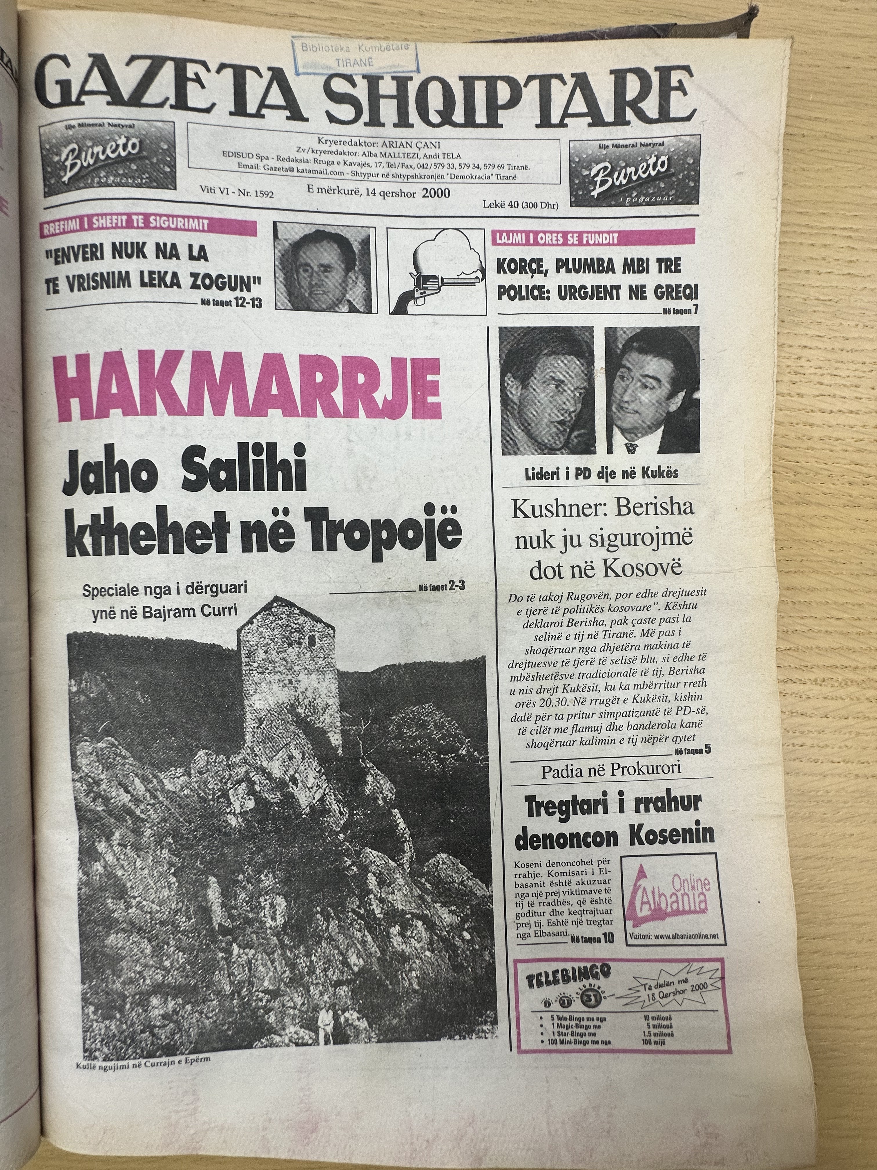 Gazeta Shqiptare 2000-06-14