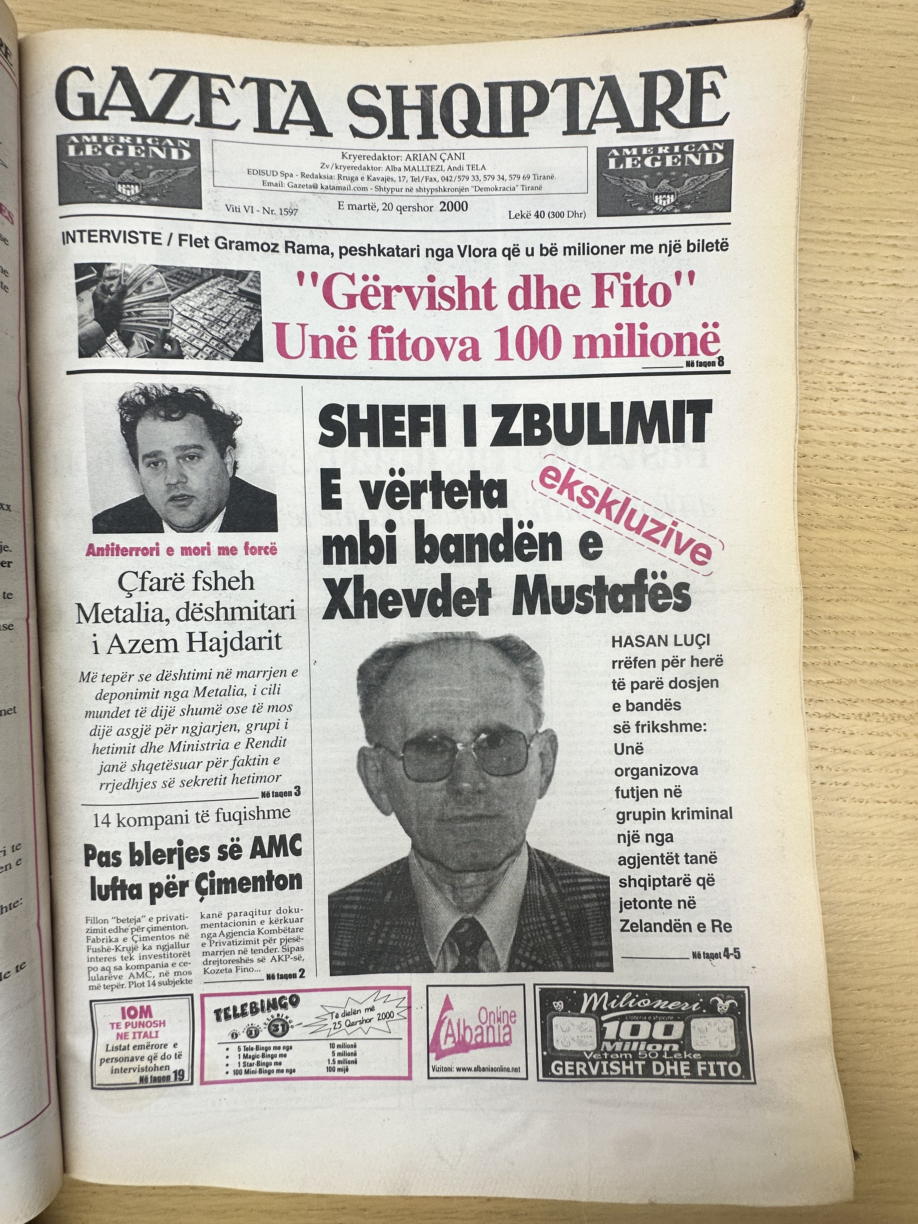 Gazeta Shqiptare 2000-06-20