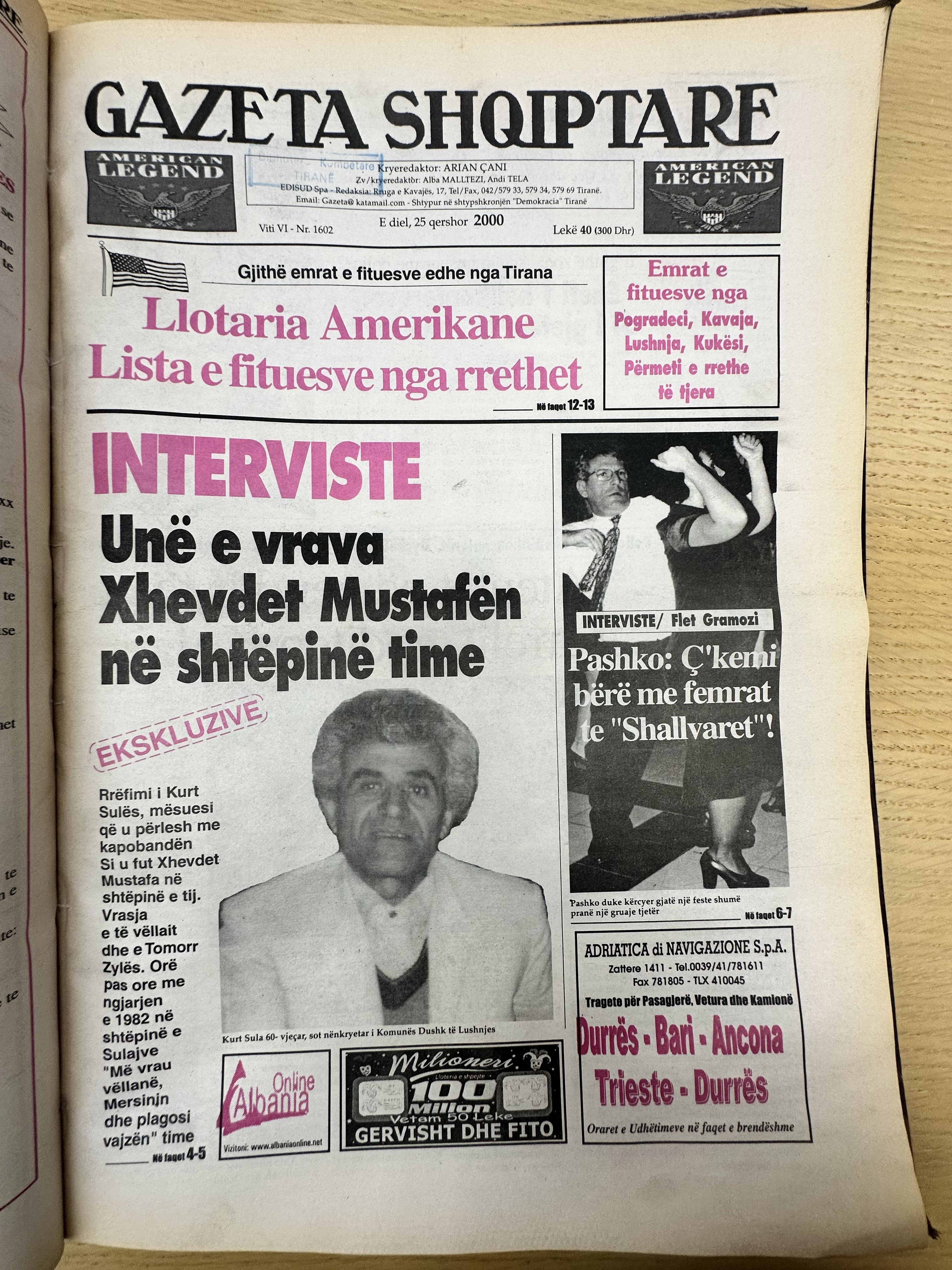 Gazeta Shqiptare 2000-06-25