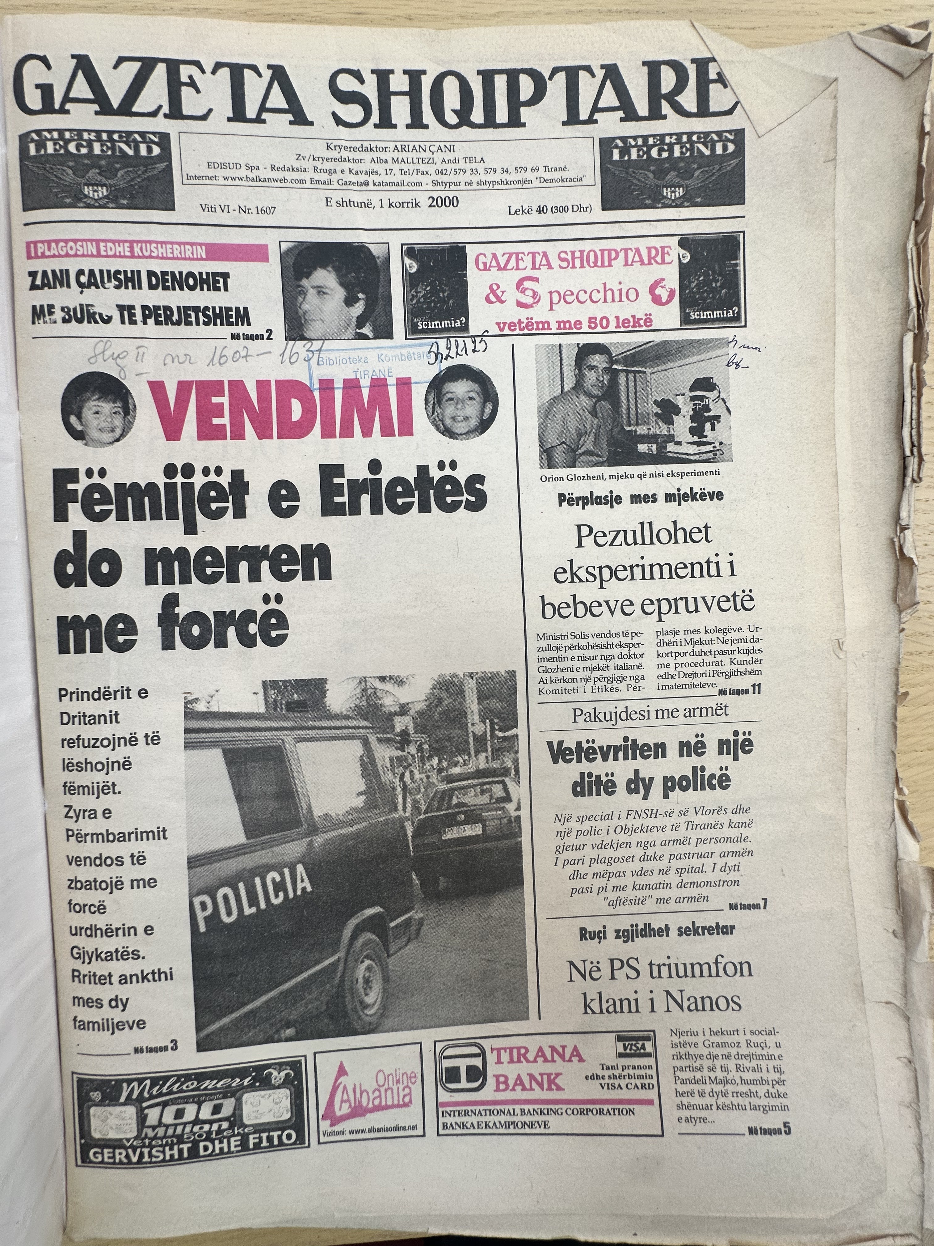 Gazeta Shqiptare 2000-07-01
