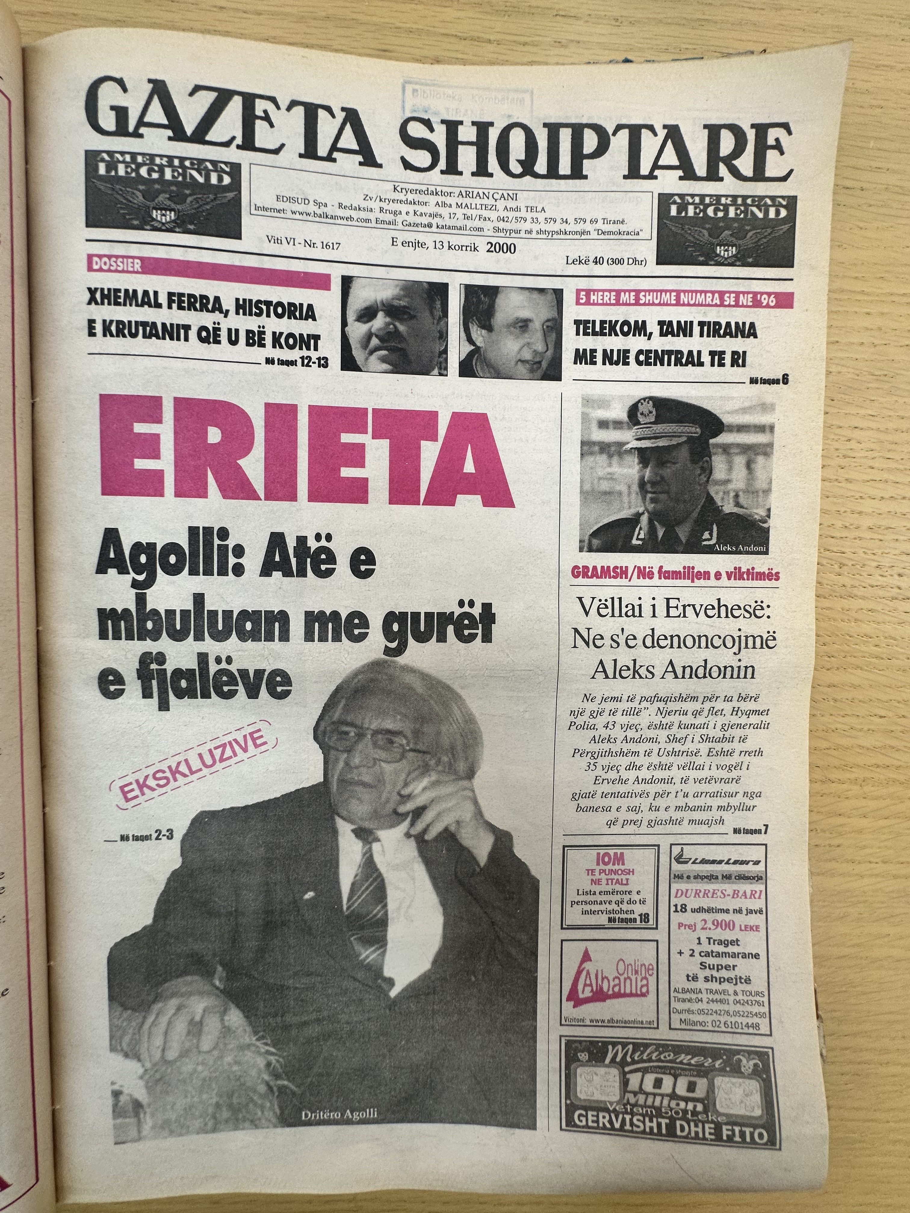 Gazeta Shqiptare 2000-07-13