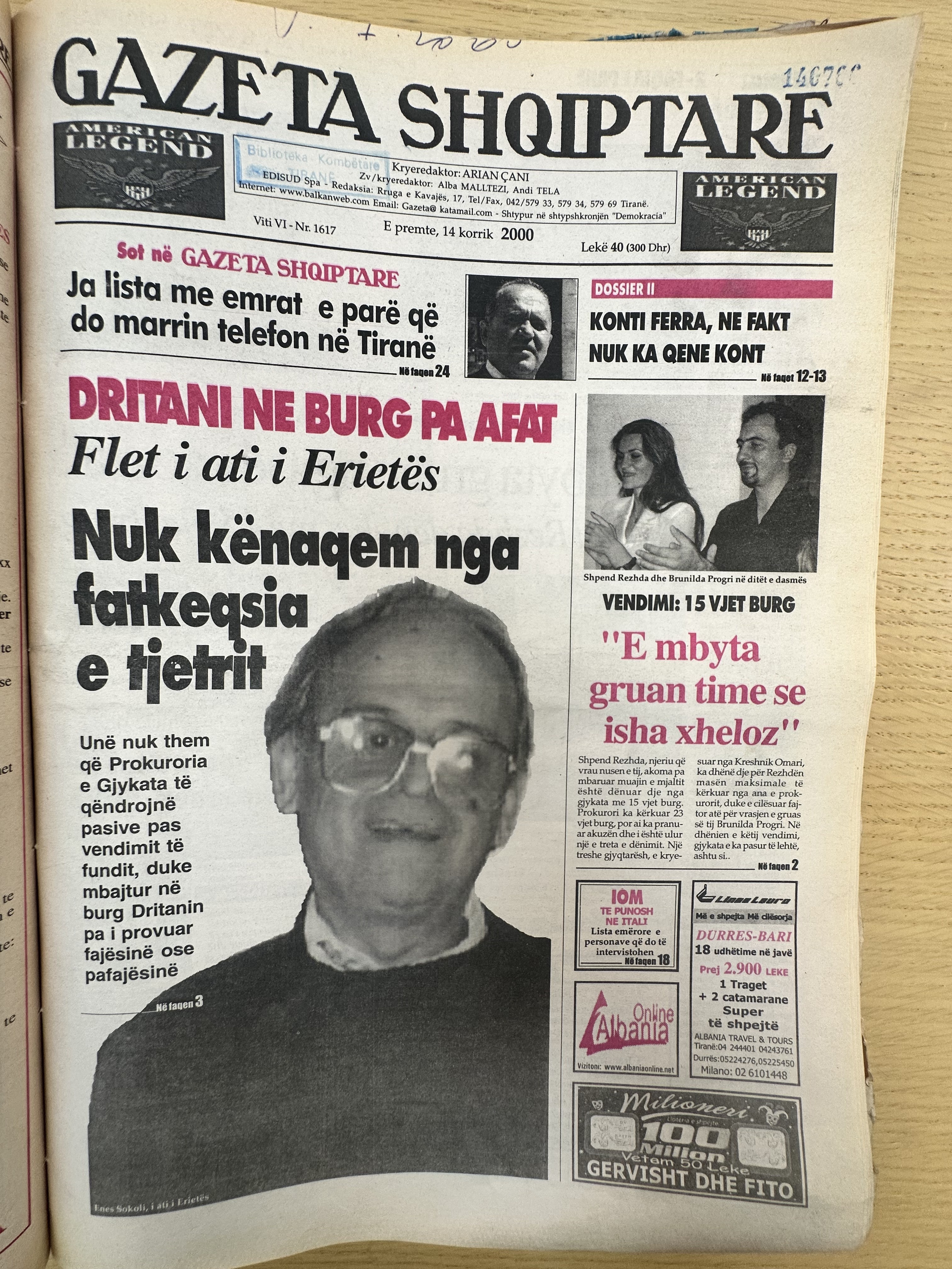 Gazeta Shqiptare 2000-07-14