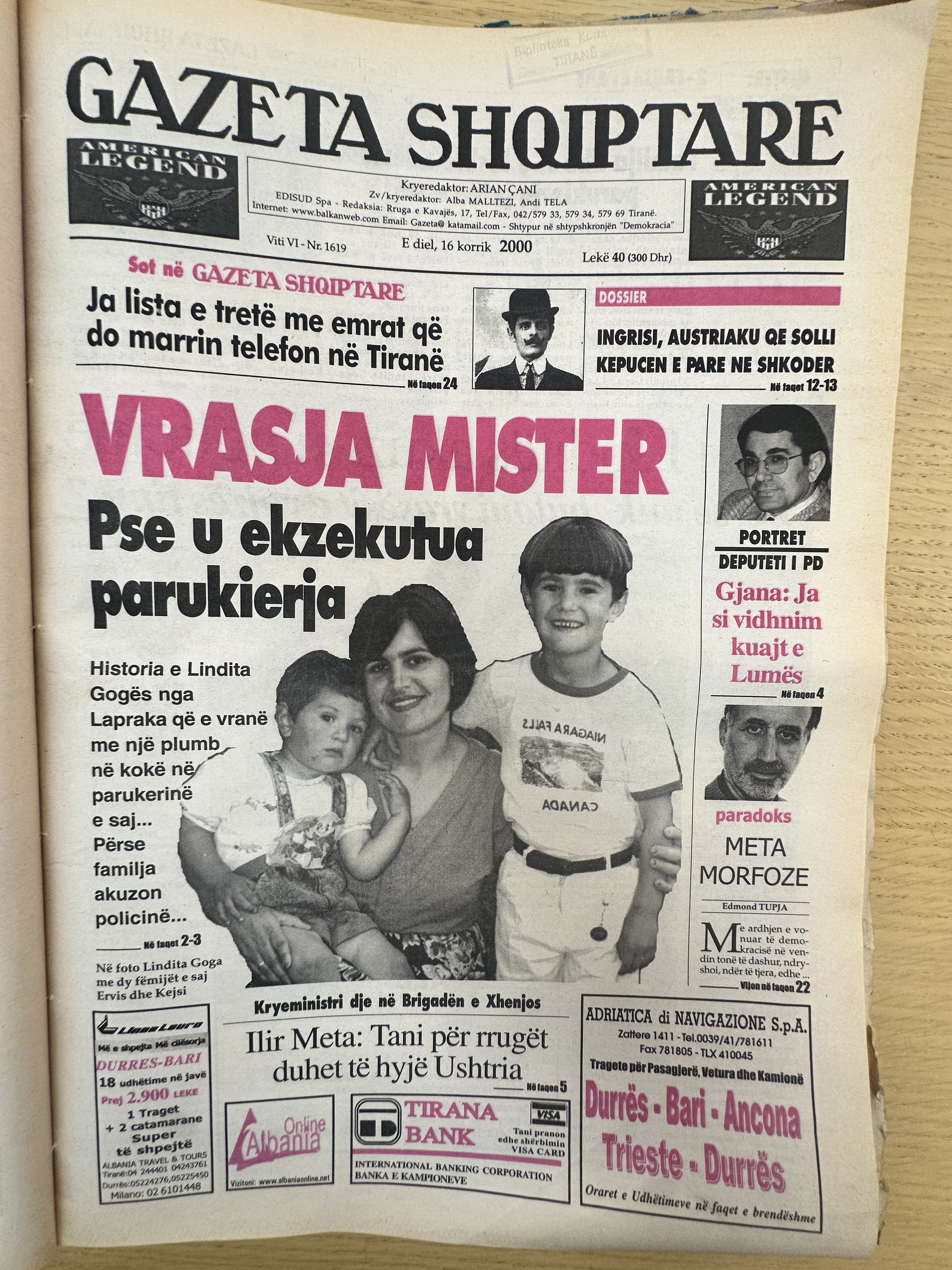 Gazeta Shqiptare 2000-07-16