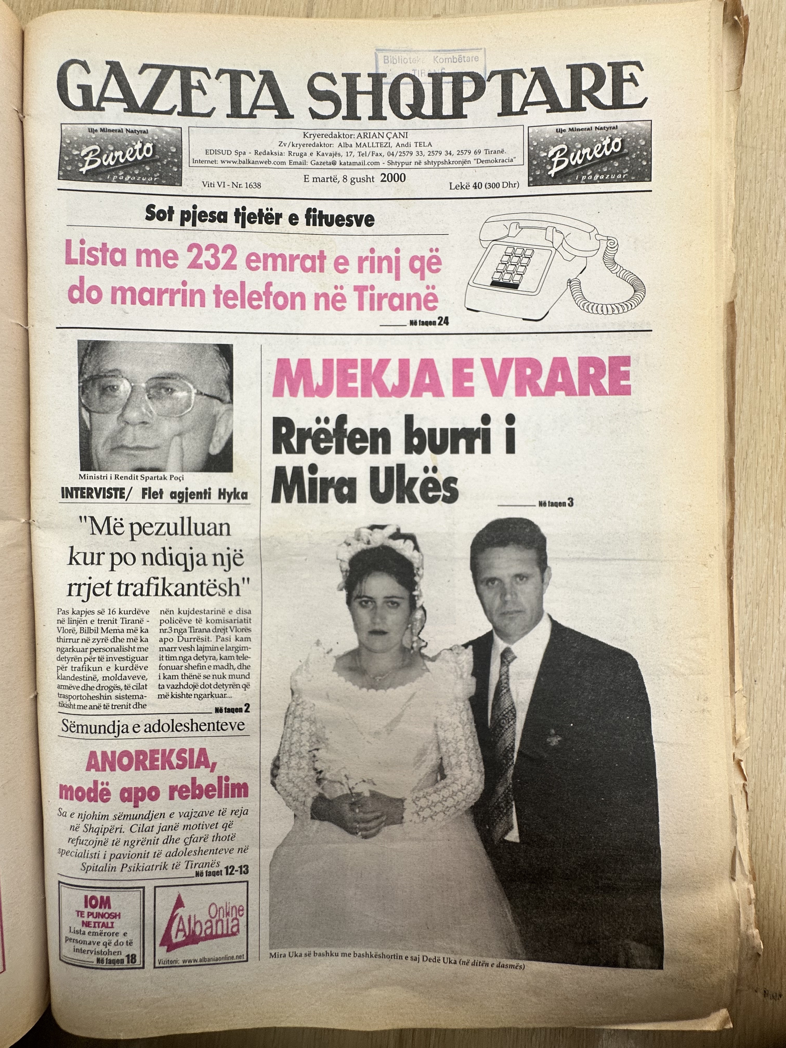Gazeta Shqiptare 2000-08-08