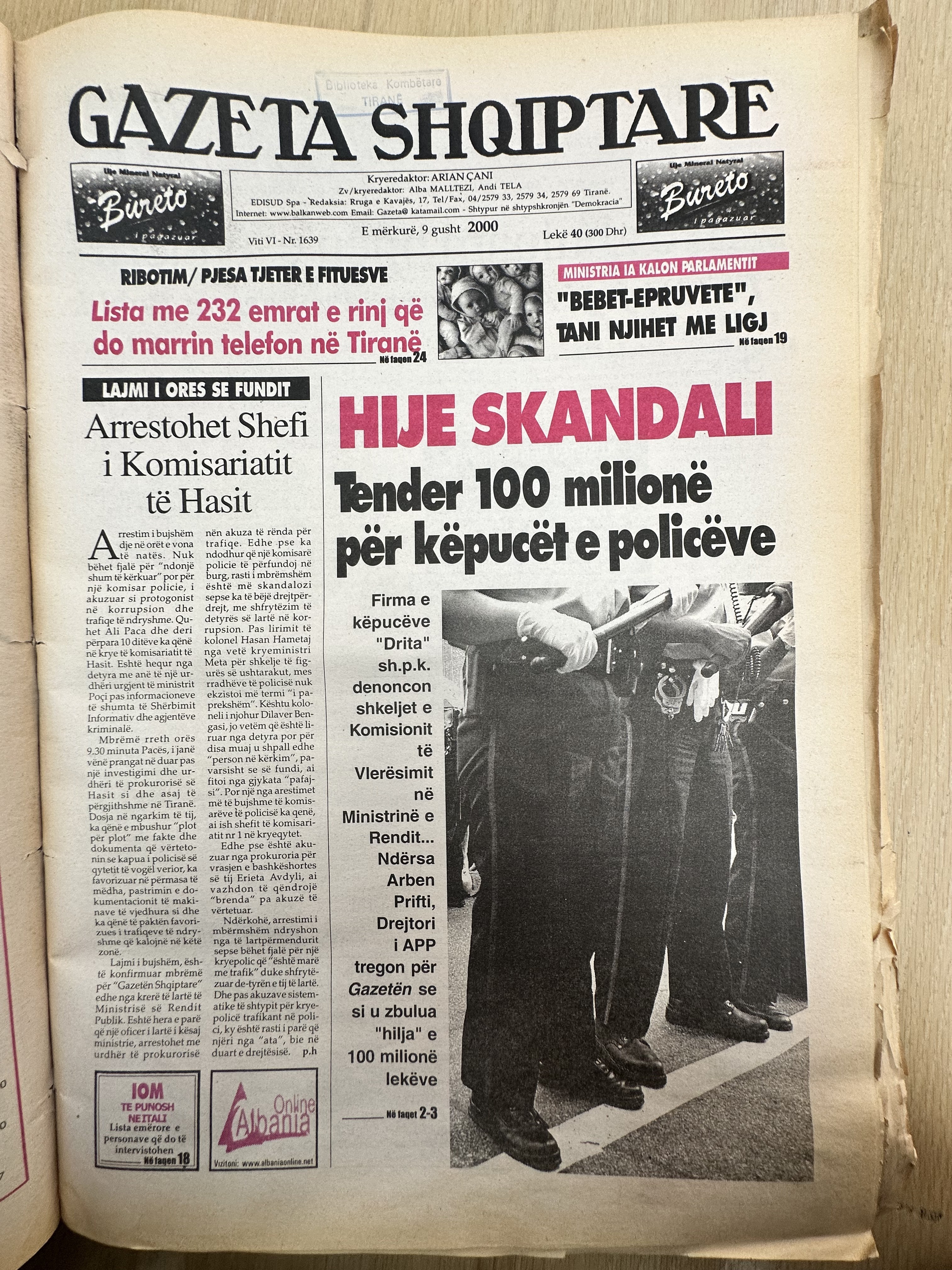 Gazeta Shqiptare 2000-08-09