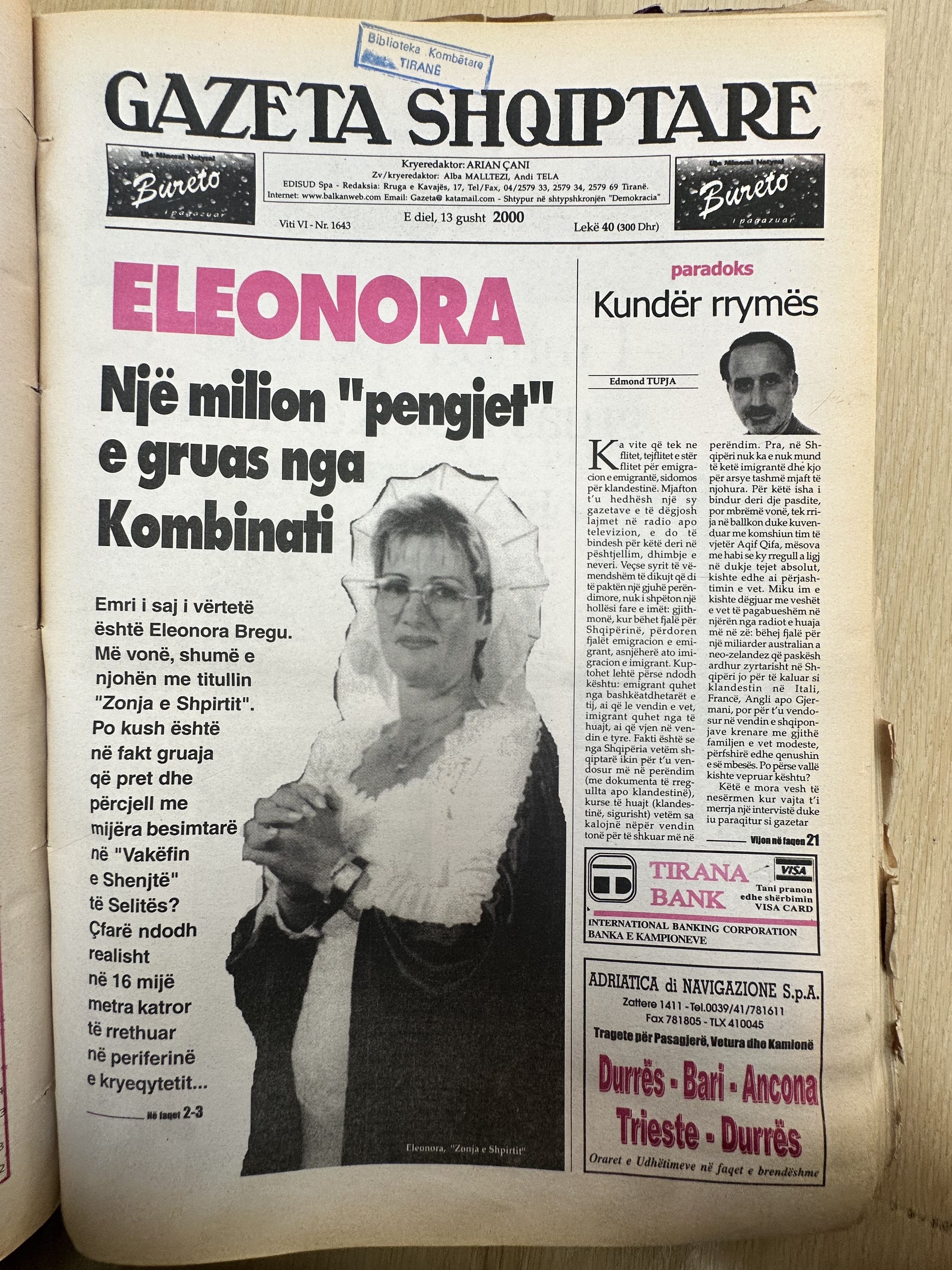 Gazeta Shqiptare 2000-08-13
