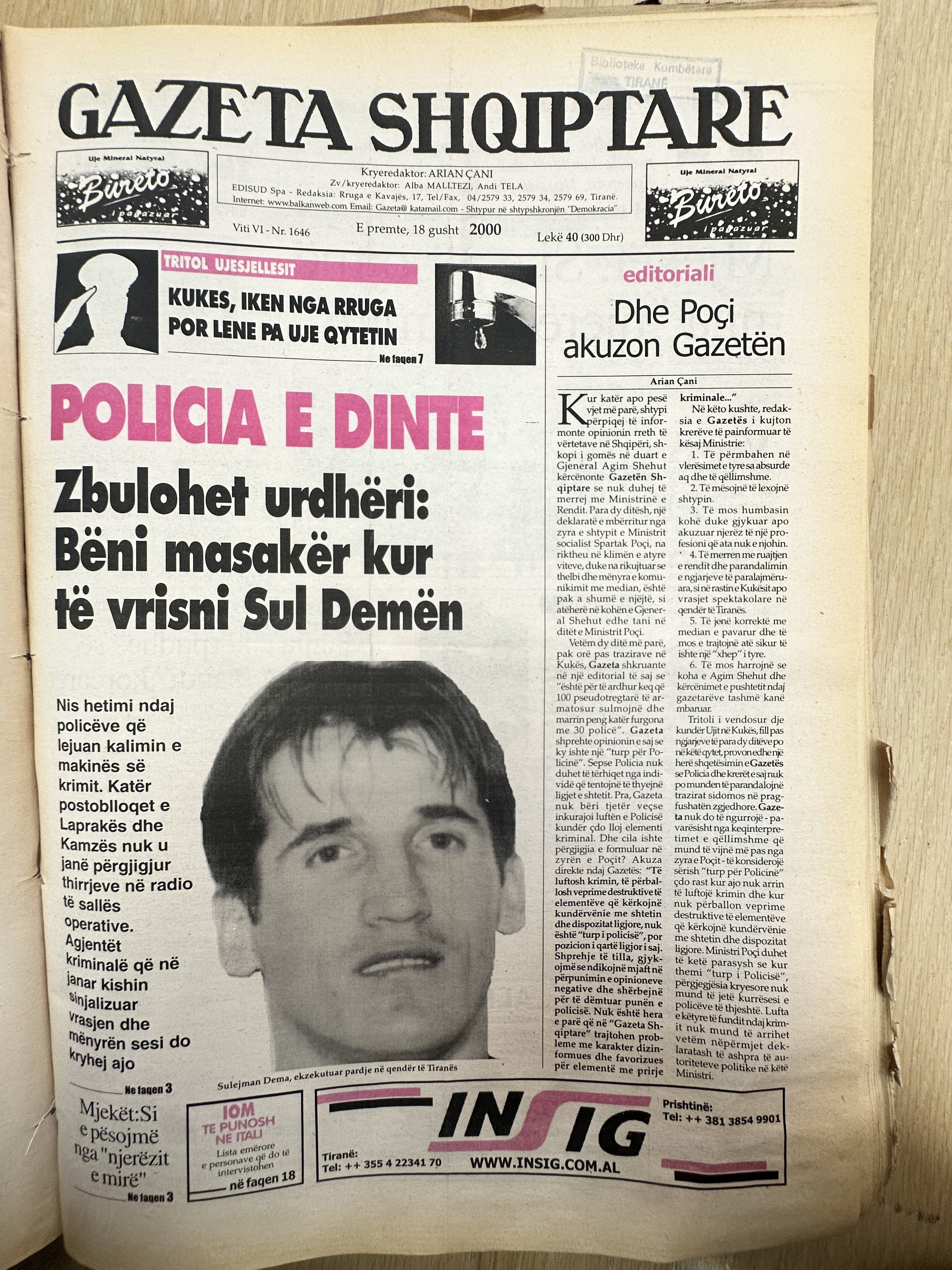 Gazeta Shqiptare 2000-08-18