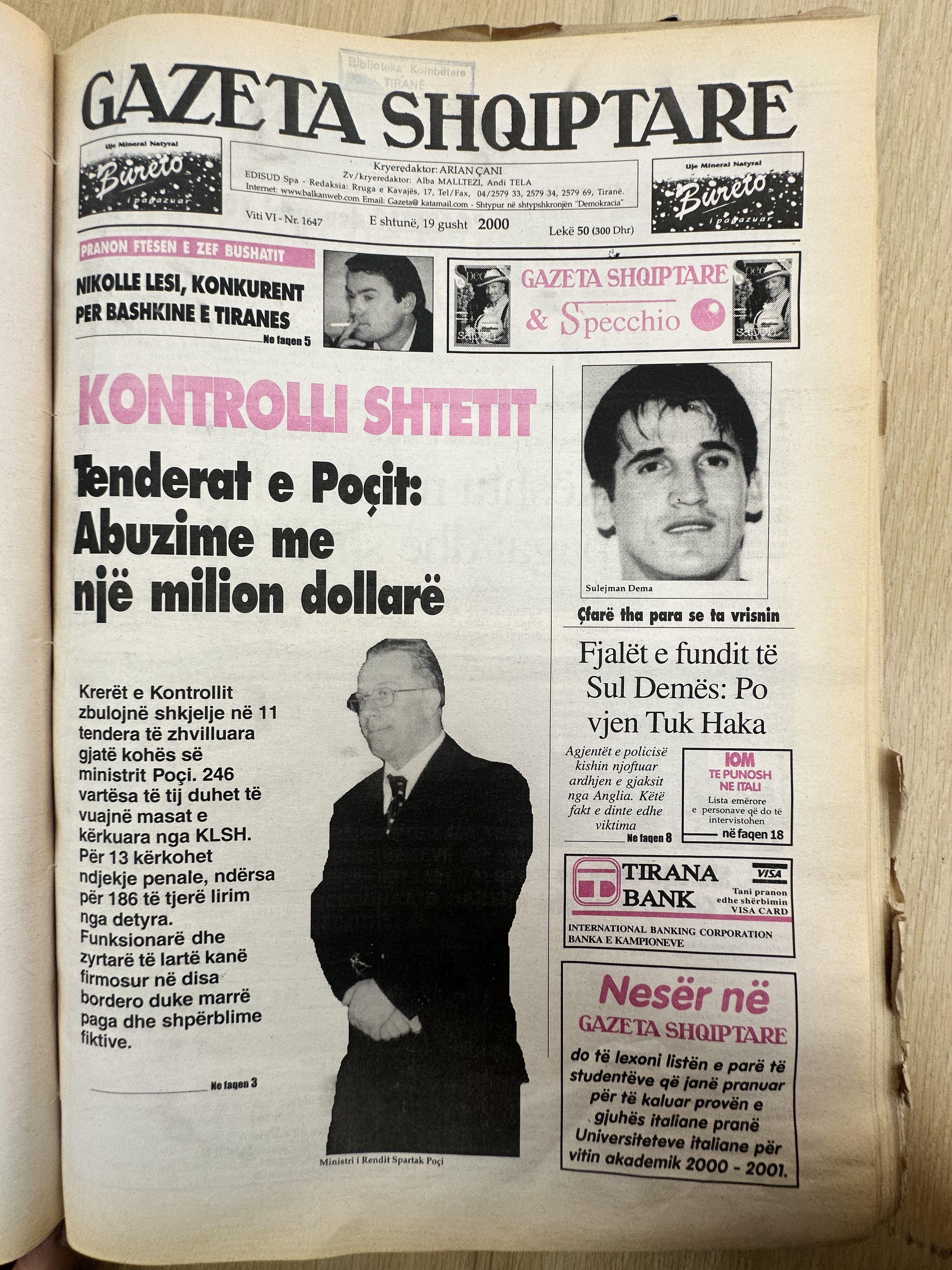 Gazeta Shqiptare 2000-08-19