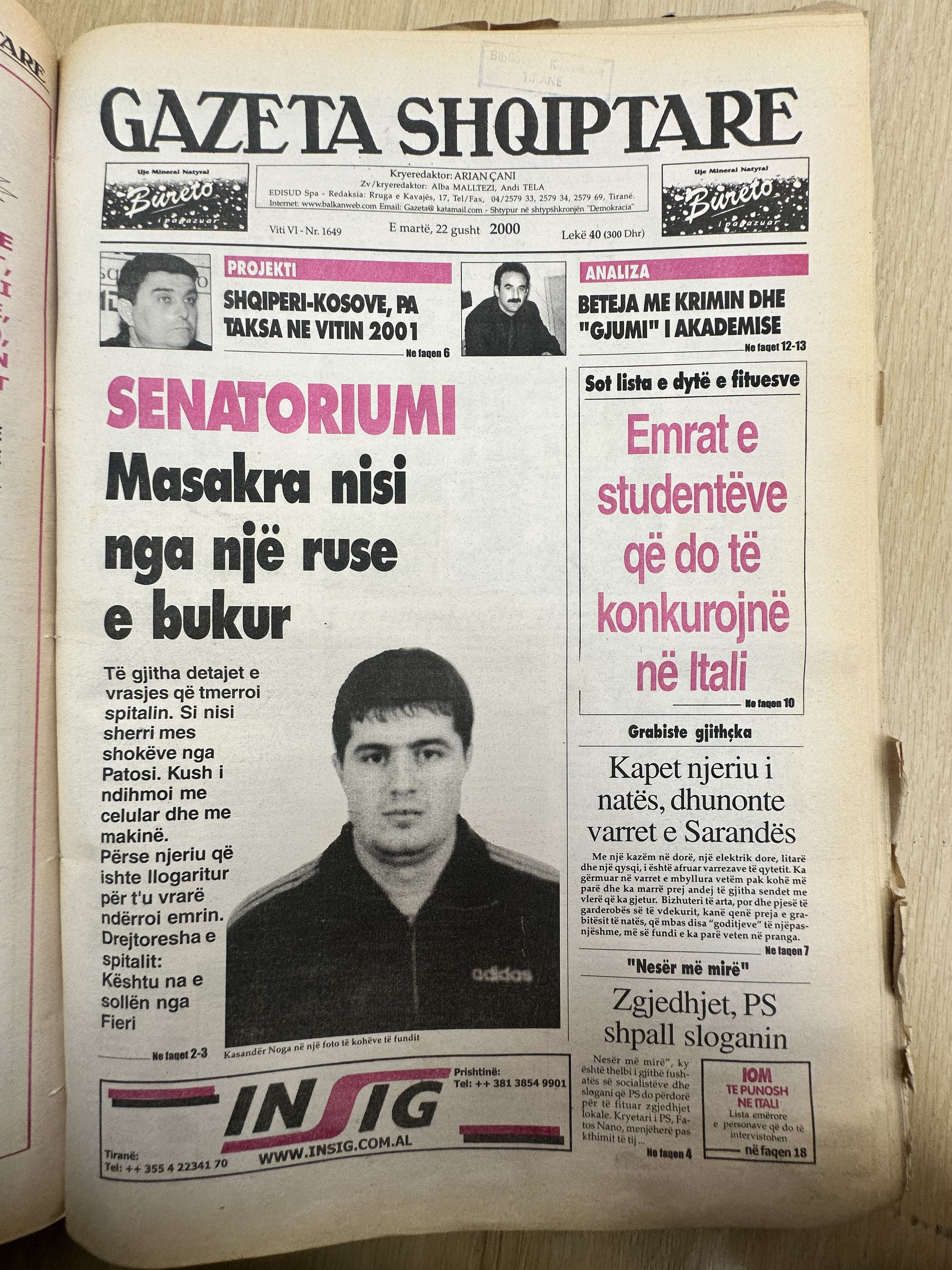 Gazeta Shqiptare 2000-08-22