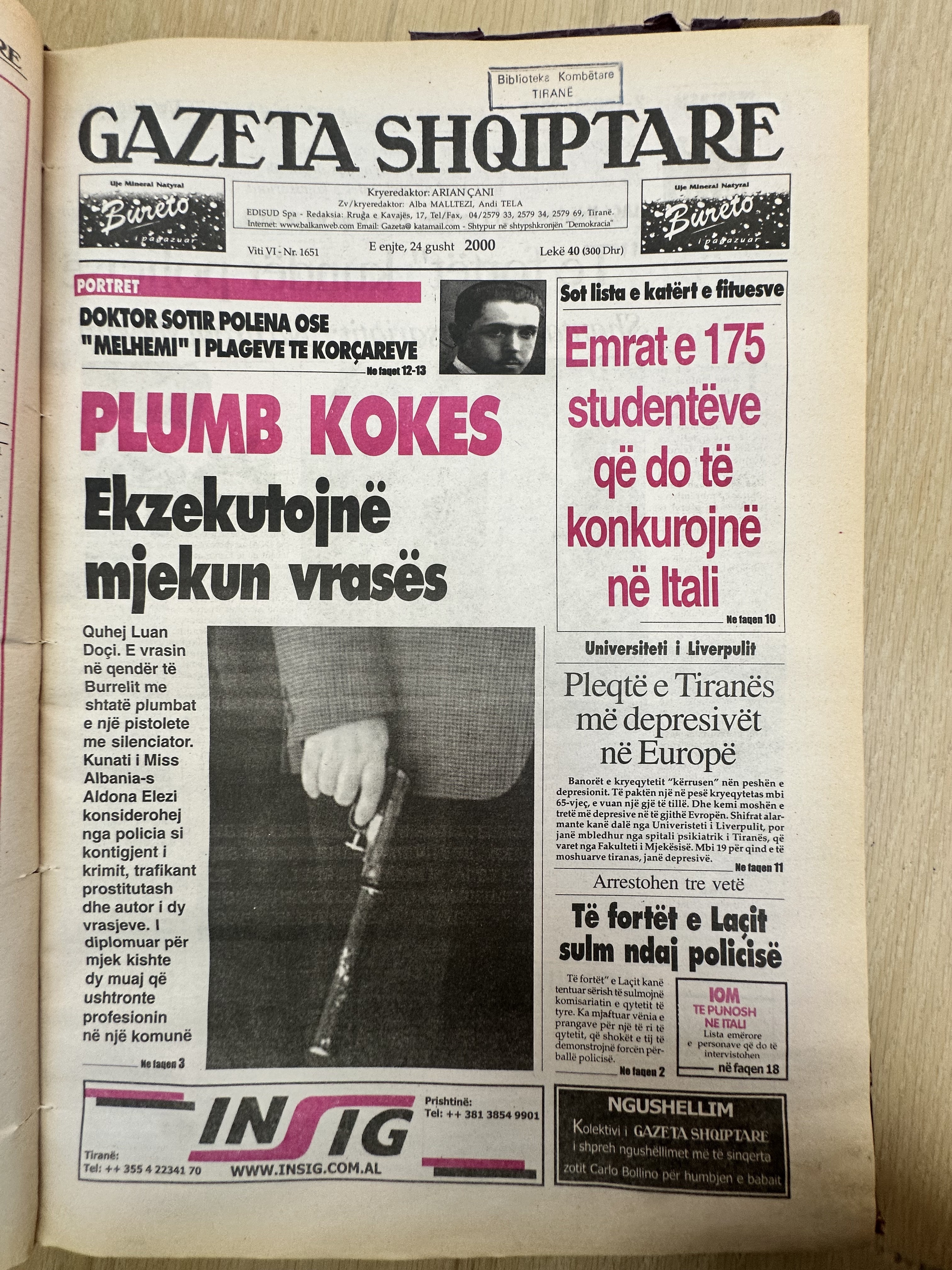Gazeta Shqiptare 2000-08-24