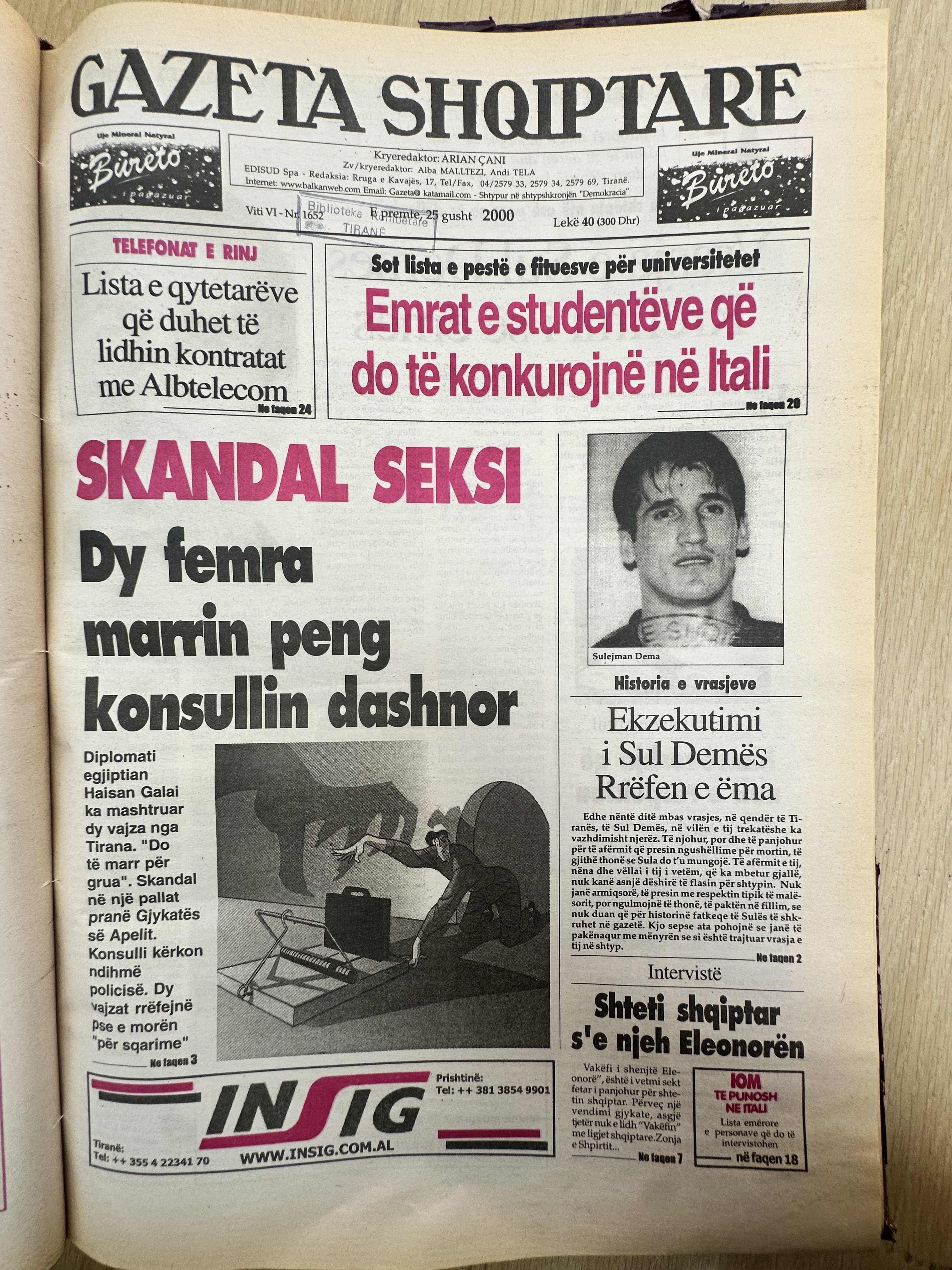 Gazeta Shqiptare 2000-08-25